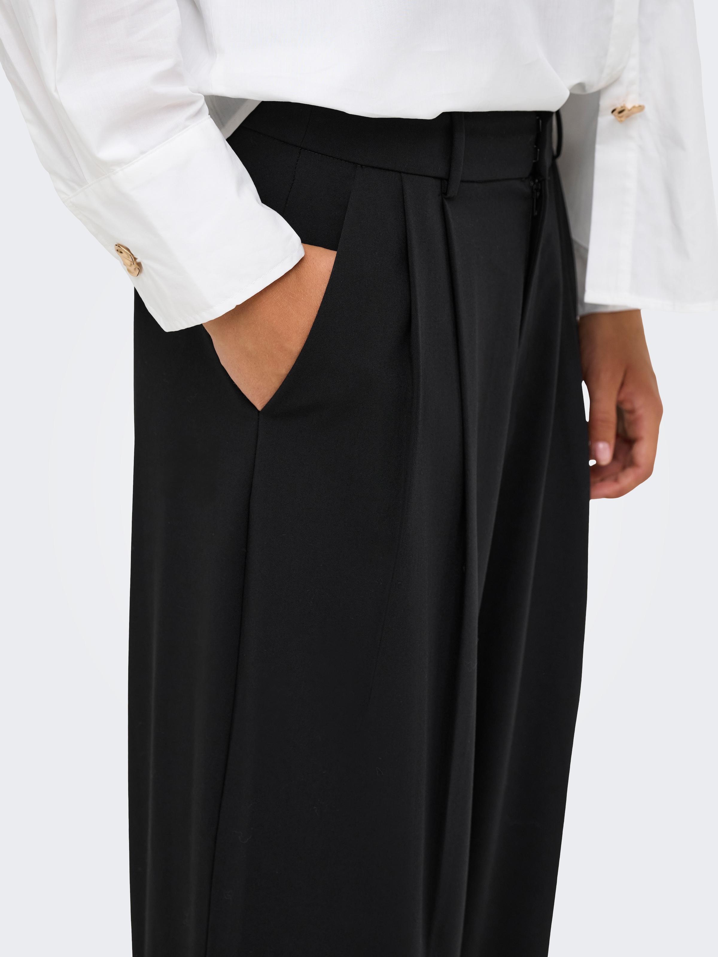 ONLY Pantalon de costume »ONLSONJA HW WIDE PLEAT PANT TLR NOOS«  mélange de matériaux, taille haute