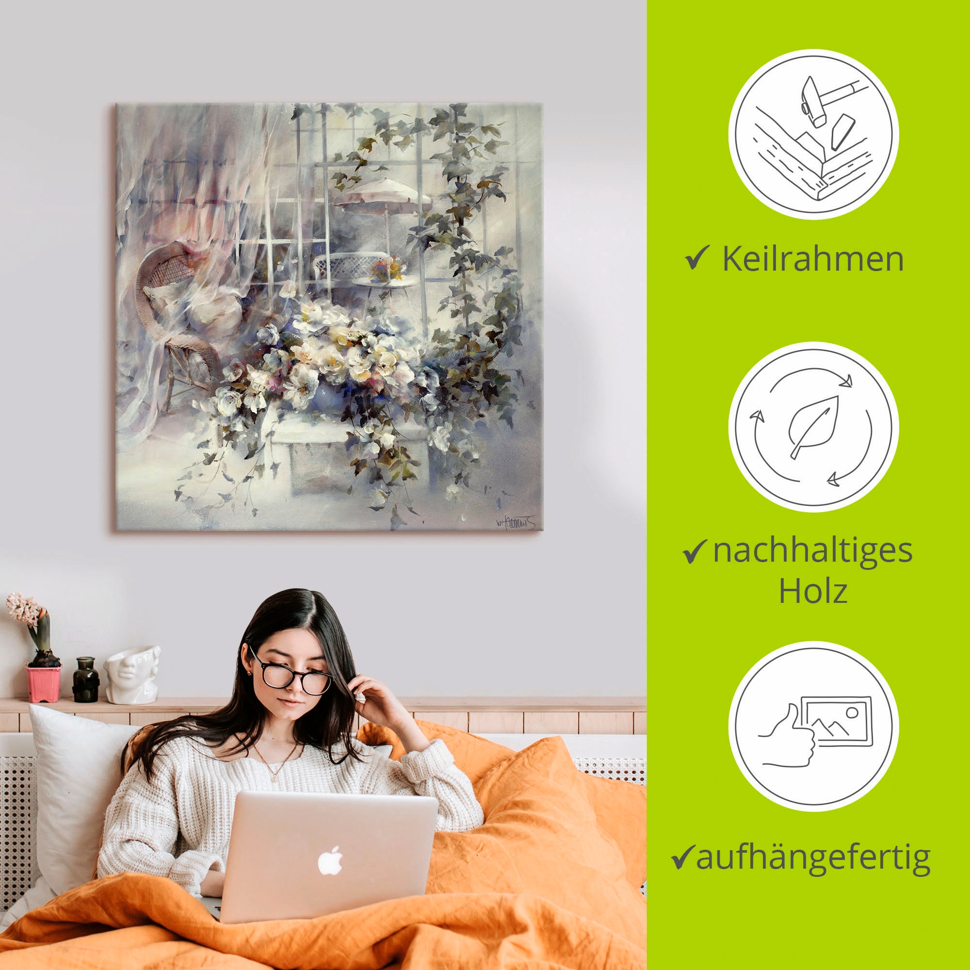 Artland Wandbild »Bezaubernde Moment«, Blumen, (1 St.), als Leinwandbild, Poster, Wandaufkleber in verschied. Grössen