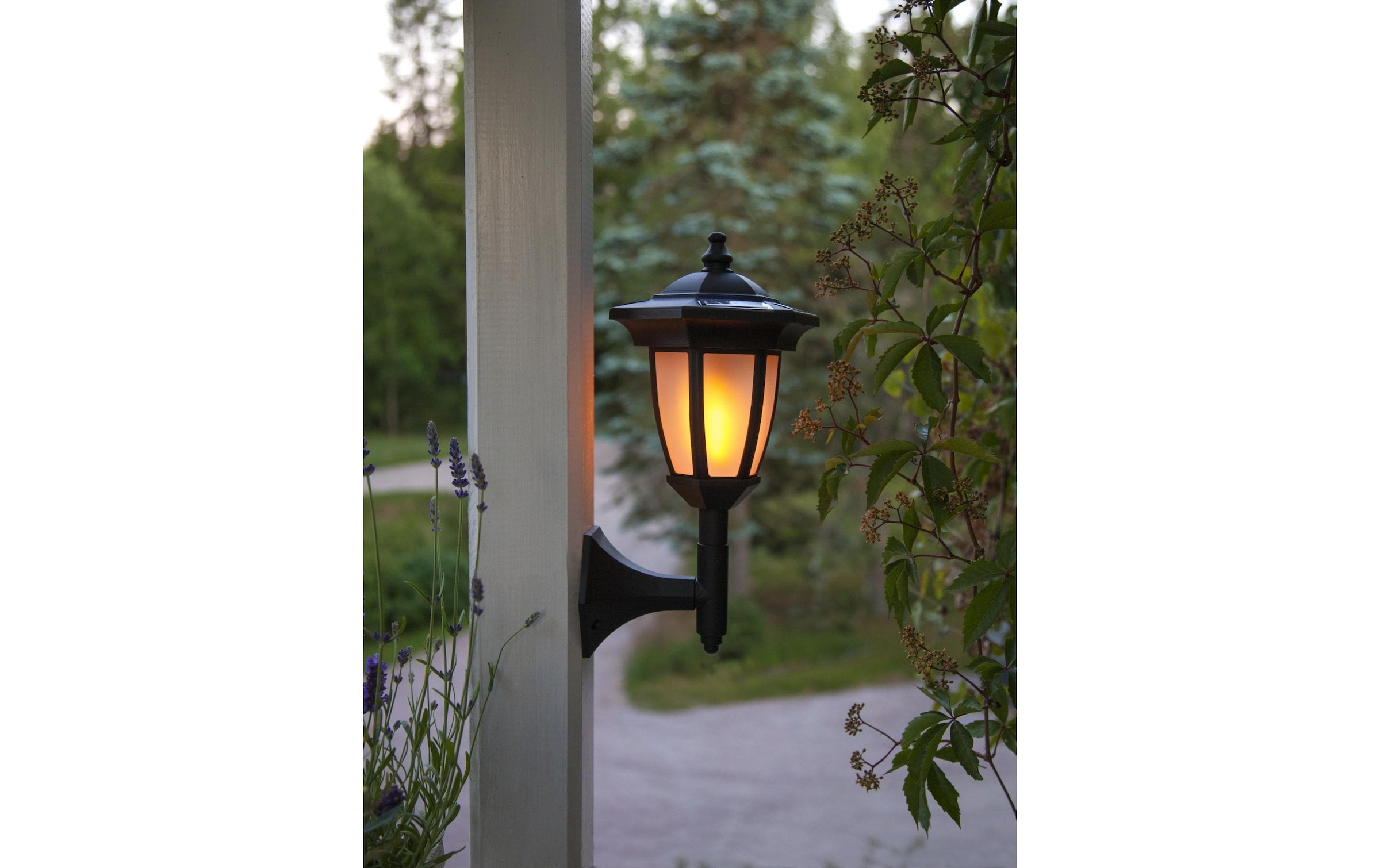 Parforce Traditional Hunting Lampe de jardin »Solar Fackel Flame« blanc chaud