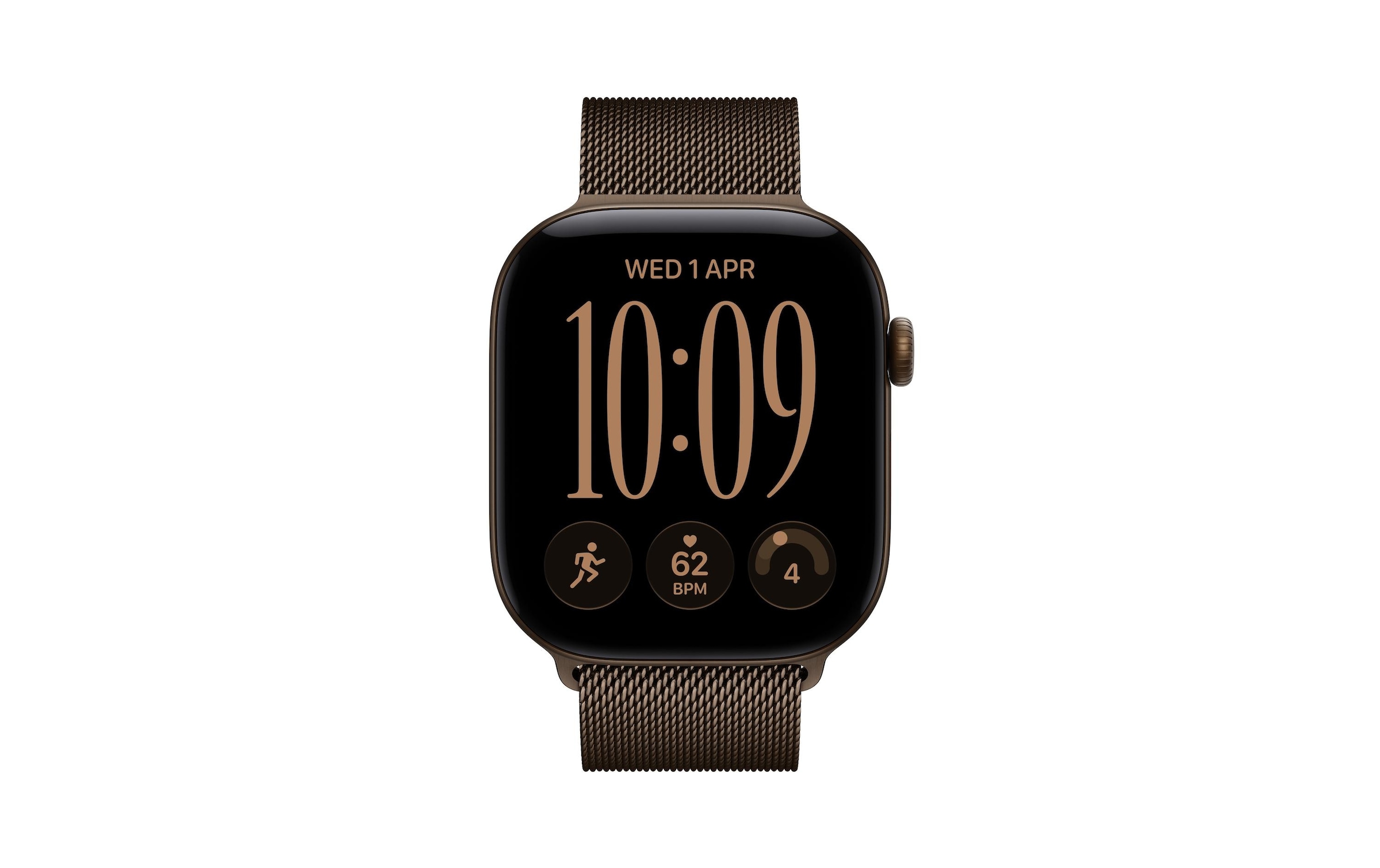 Apple Smartwatch »Apple Watch S12 Bronze Aluminium, Milanese Loop«(46/ 1,81 ″)