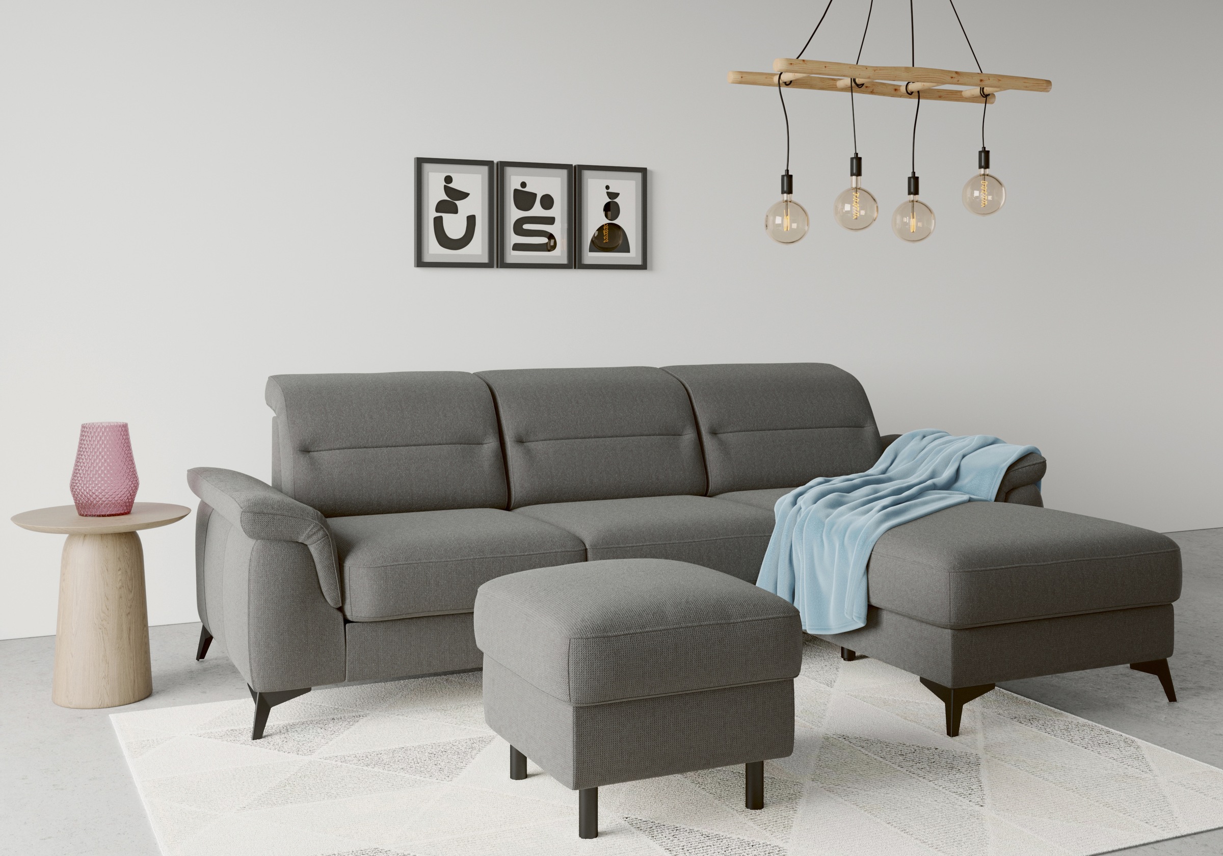 Image of sit&more Stauraumhocker "Sinatra" Sitzfläche ist abnehmbar, mattschwarze Metallfüsse