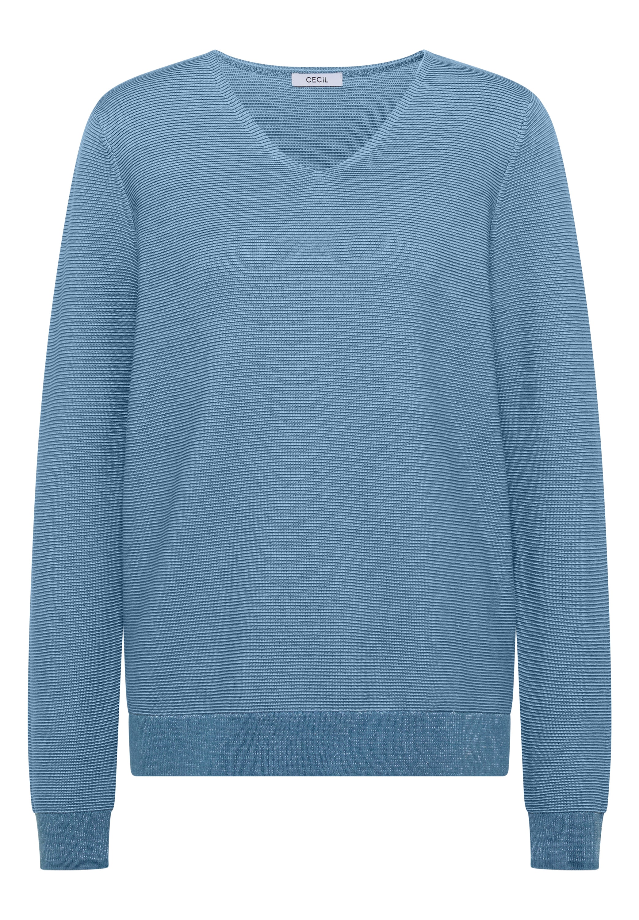 Cecil Strickpullover im Two-Tone-Look mit V-Neck