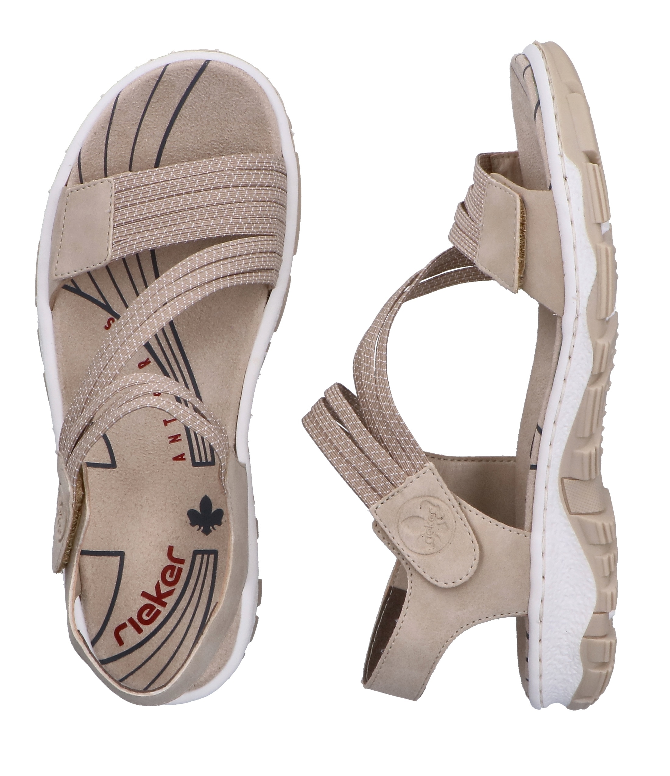 Rieker Sandale à lanières  chaussure d'été, sandalette, chaussure à scratch, style sport