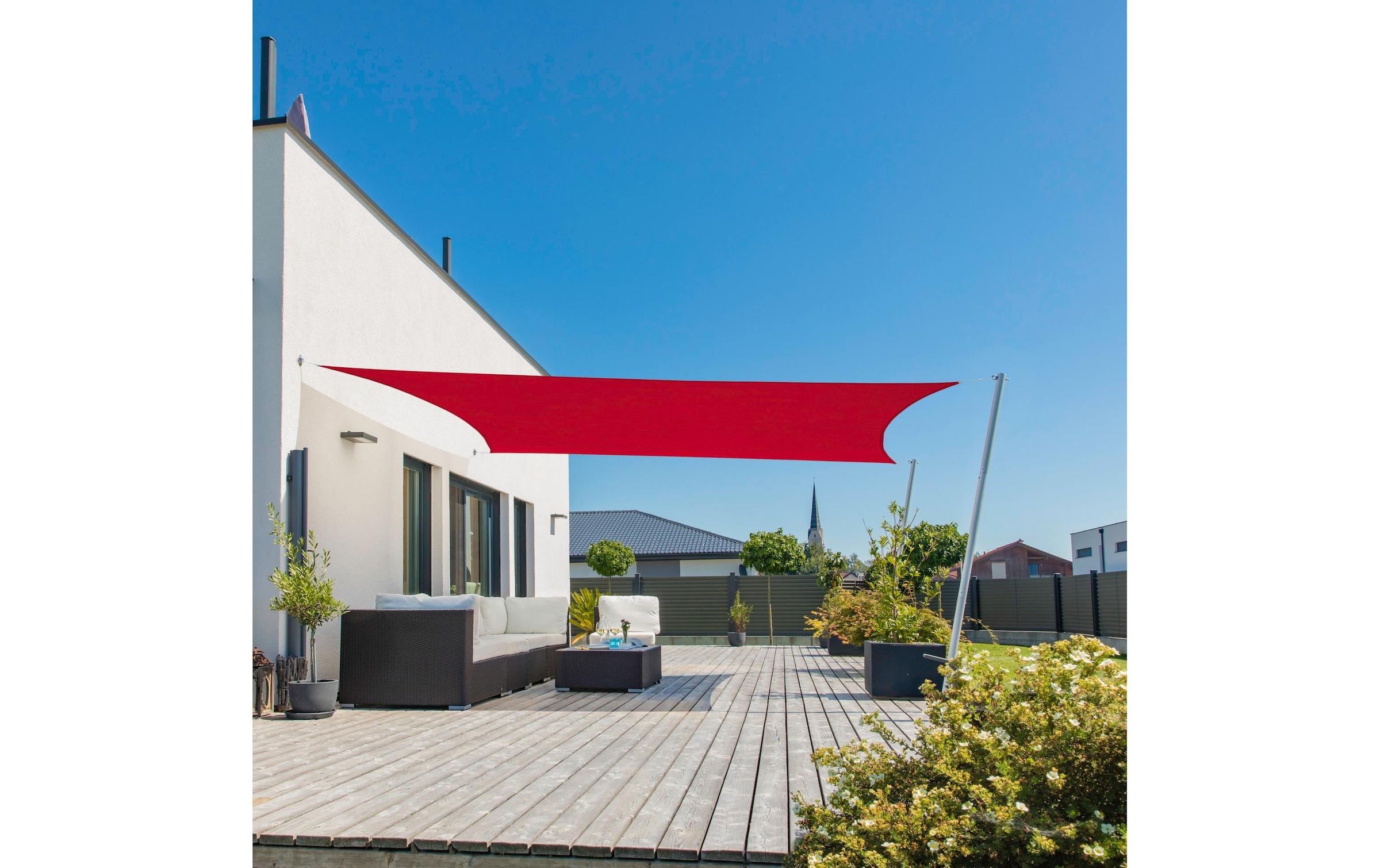 Windhager Sonnensegel »Rechteck 2x3m, rot«