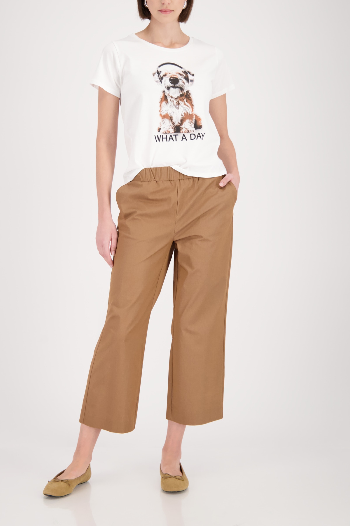 Monari Jupe-culotte »Hose Sarah s Basic Cotton«  Regular fit mit elastischem Bund