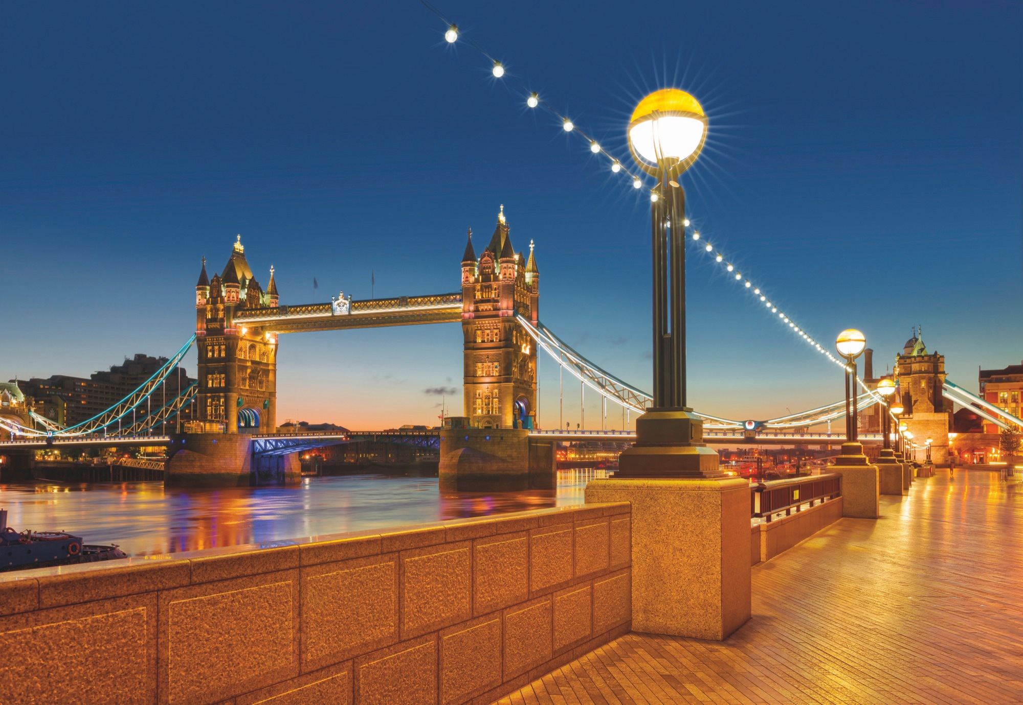 Image of Komar Fototapete "Tower Bridge - Grösse 368 x 254 cm" bedruckt glatt Wohnzimmer, Schlafzimmer