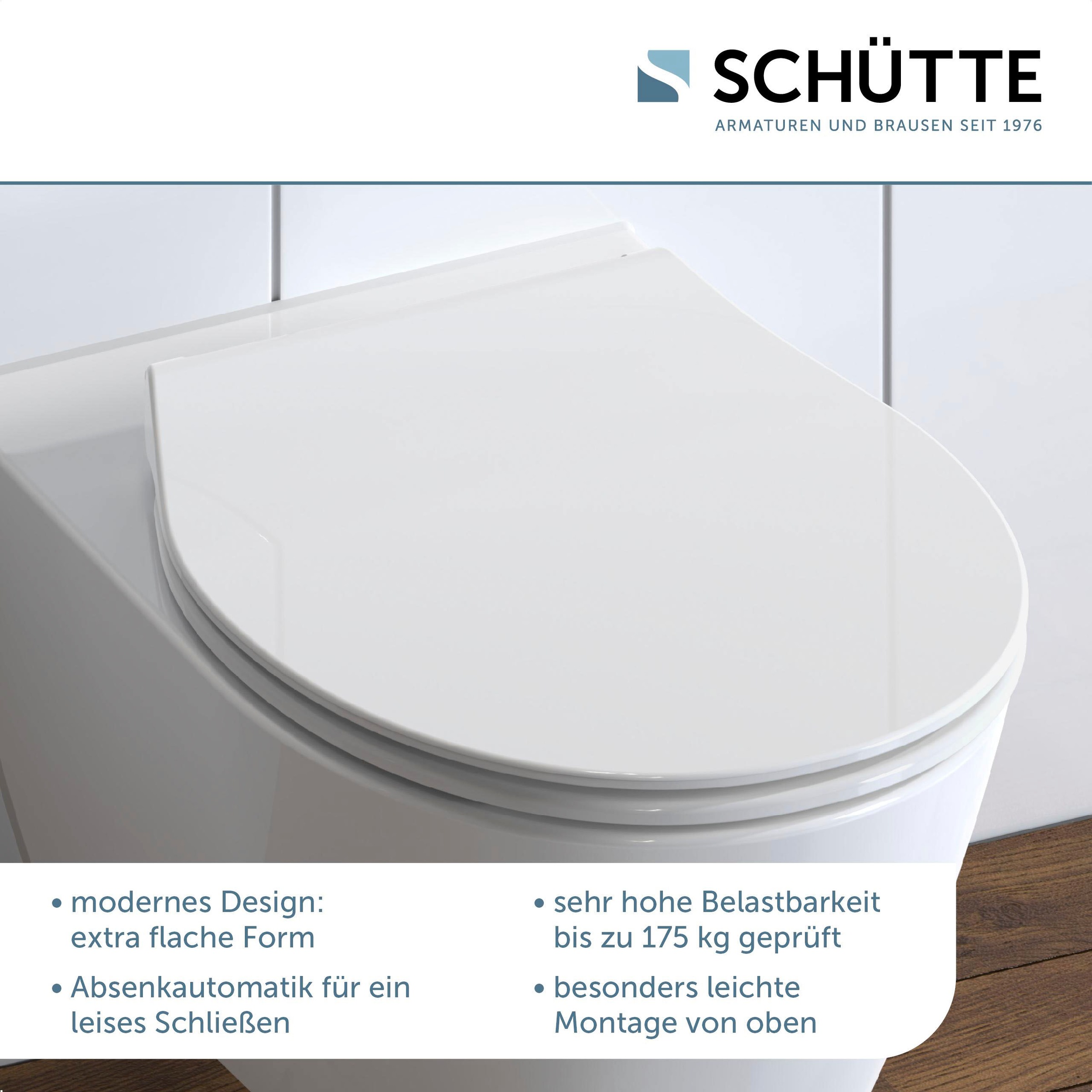 Schütte Duroplast WC-Sitz Slim White
