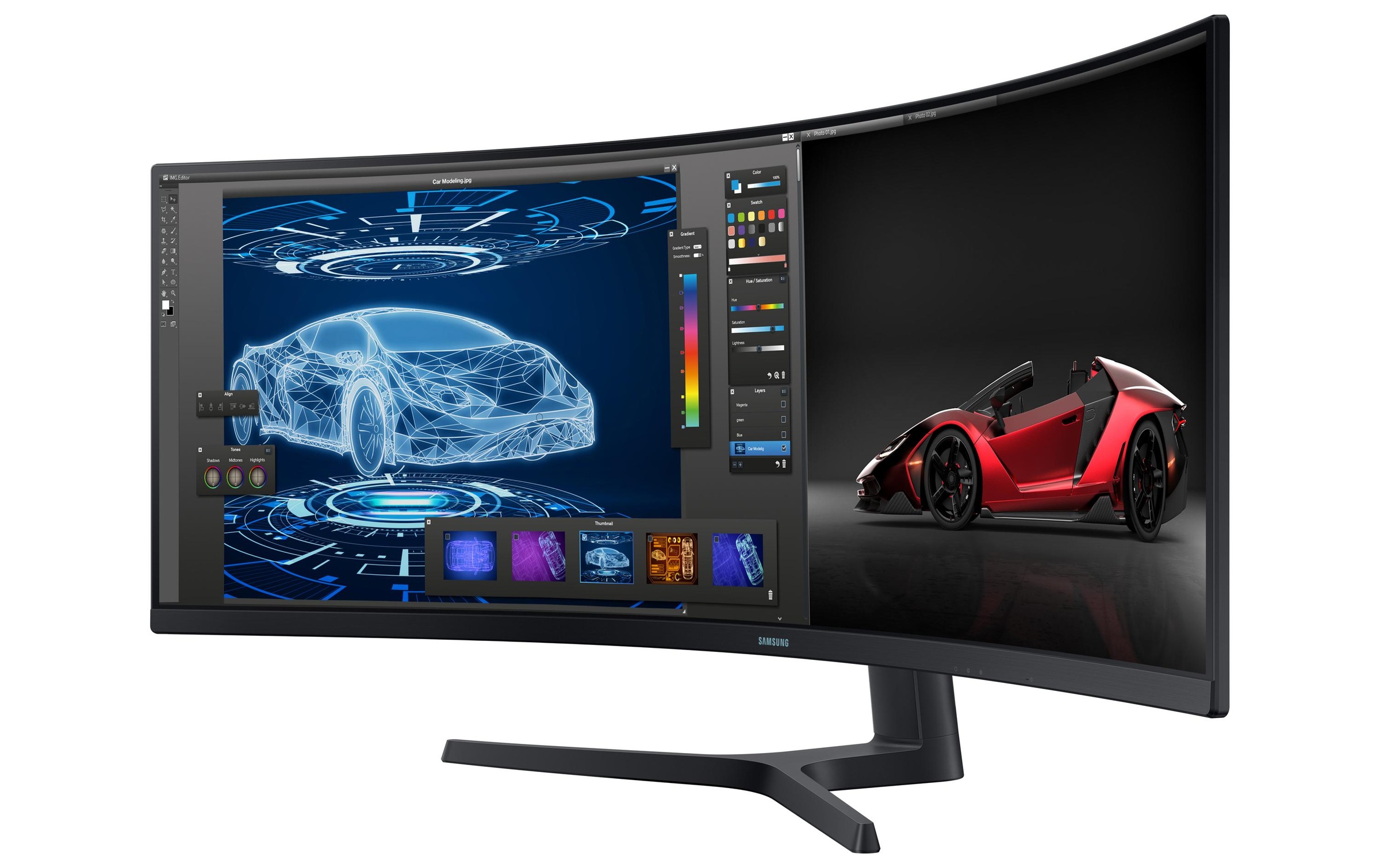 Samsung Curved-LED-Monitor »Samsung LS49A950UIPXEN«, 124,46 cm/49 Zoll, 5120 x 1440 px, 120 Hz