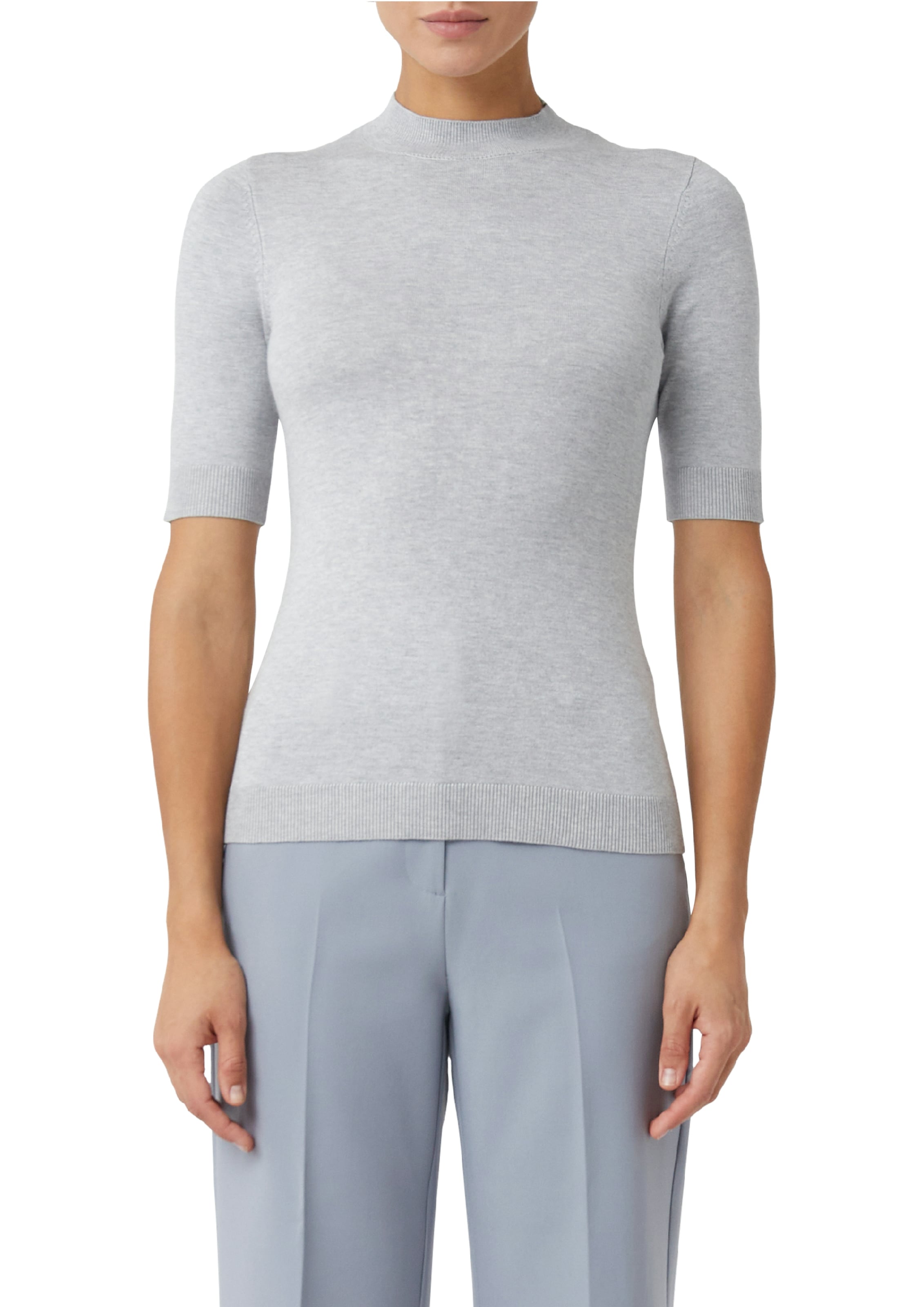 Image of Comma Strickpullover halbarm, mit Stehkragen