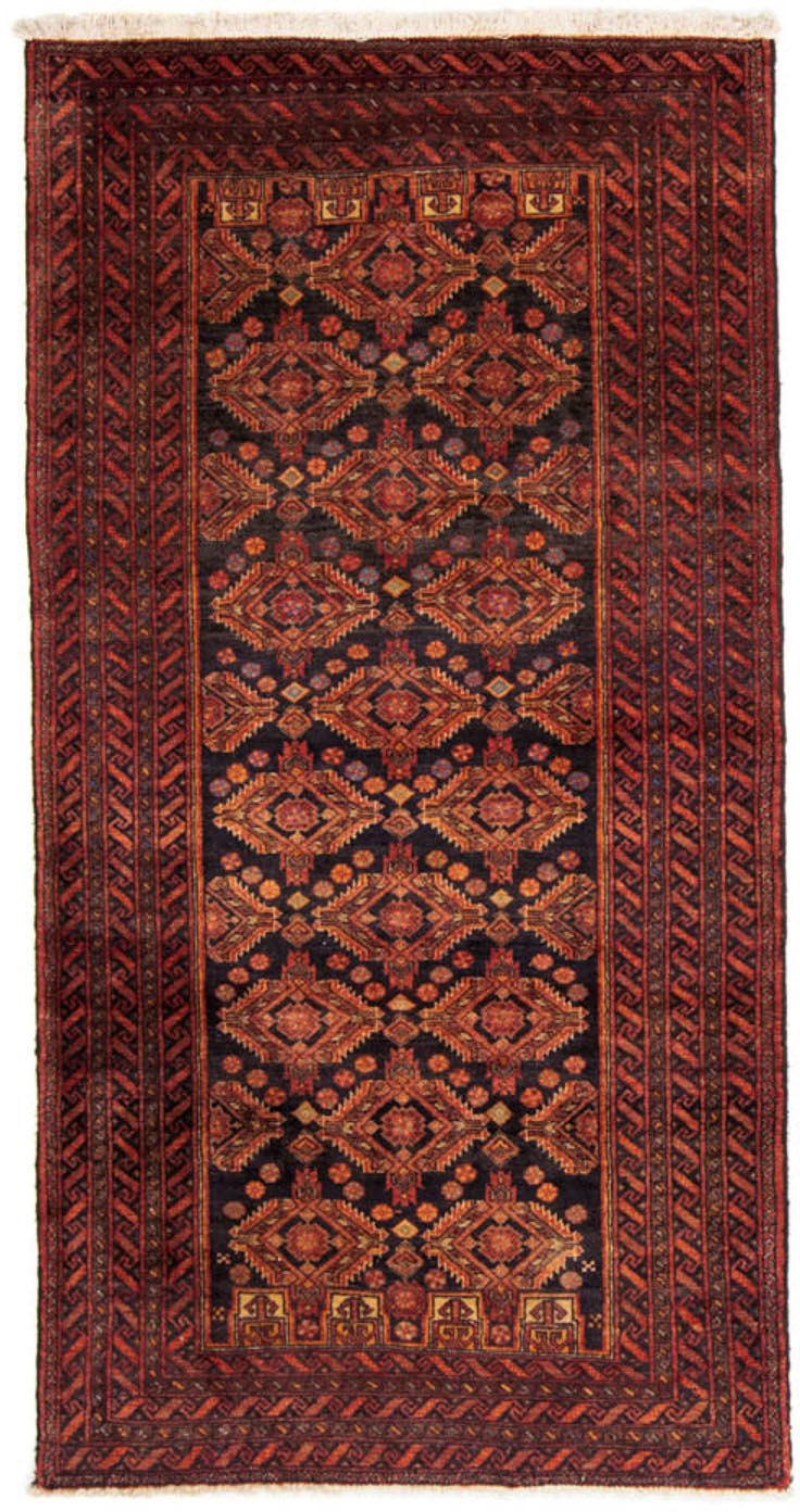 Image of morgenland Hochflor-Läufer »Belutsch Durchgemustert Ruggine 189 x 102 cm«, rechteckig, 0,8 mm Höhe, Handgeknüpft bei Ackermann Versand Schweiz