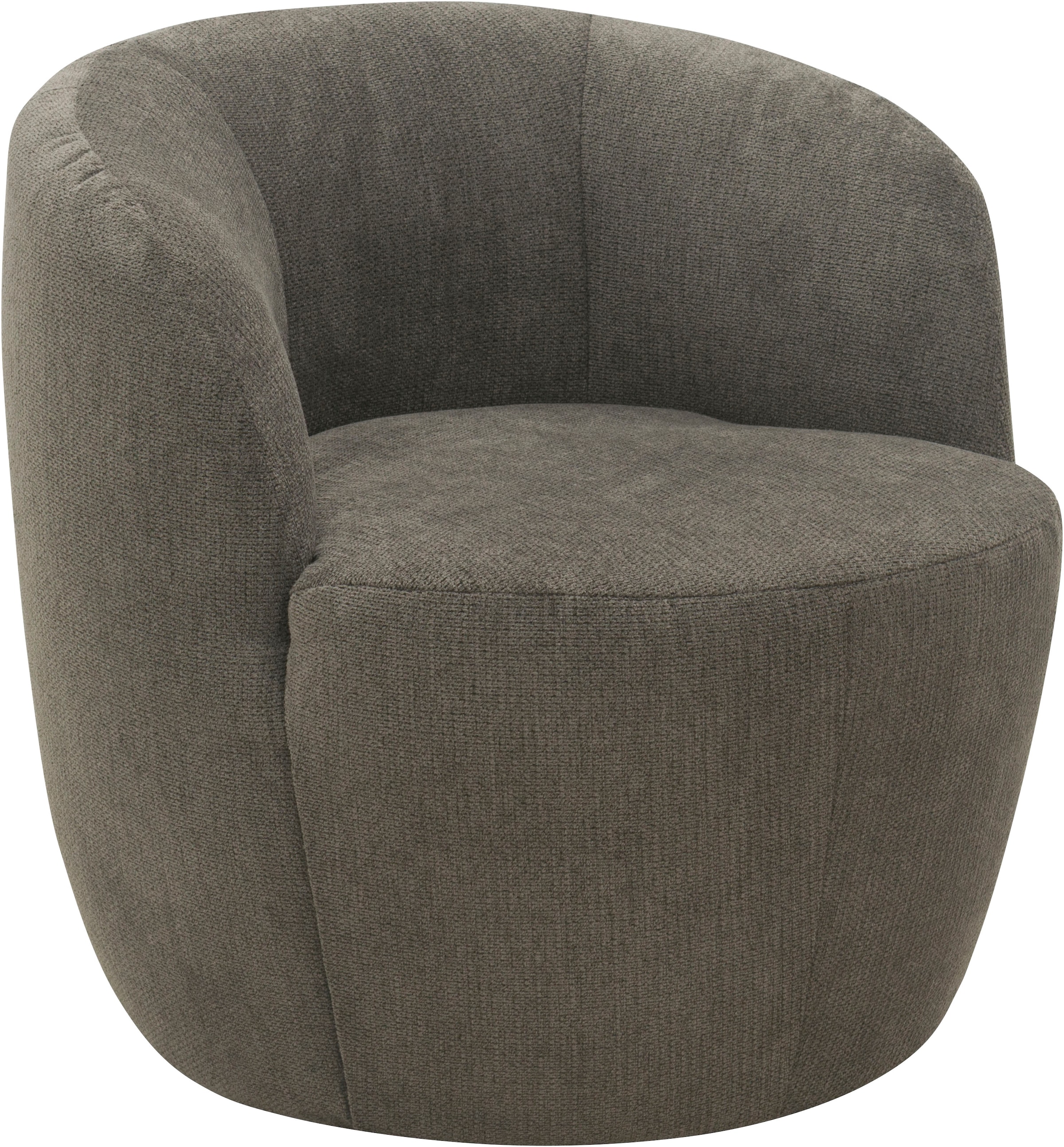 DOMO collection Sessel »Obidos moderner Loungesessel« Struktur weich, schlammfarben