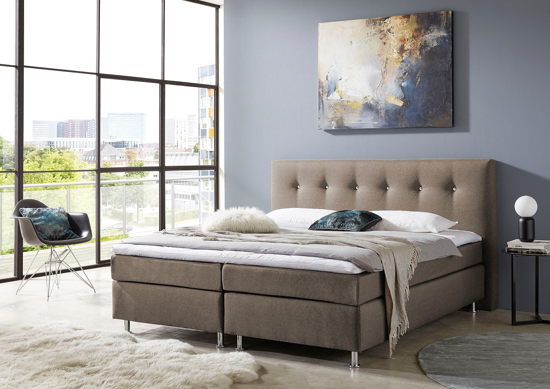 Westfalia Schlafkomfort Boxspringbett mit Topper