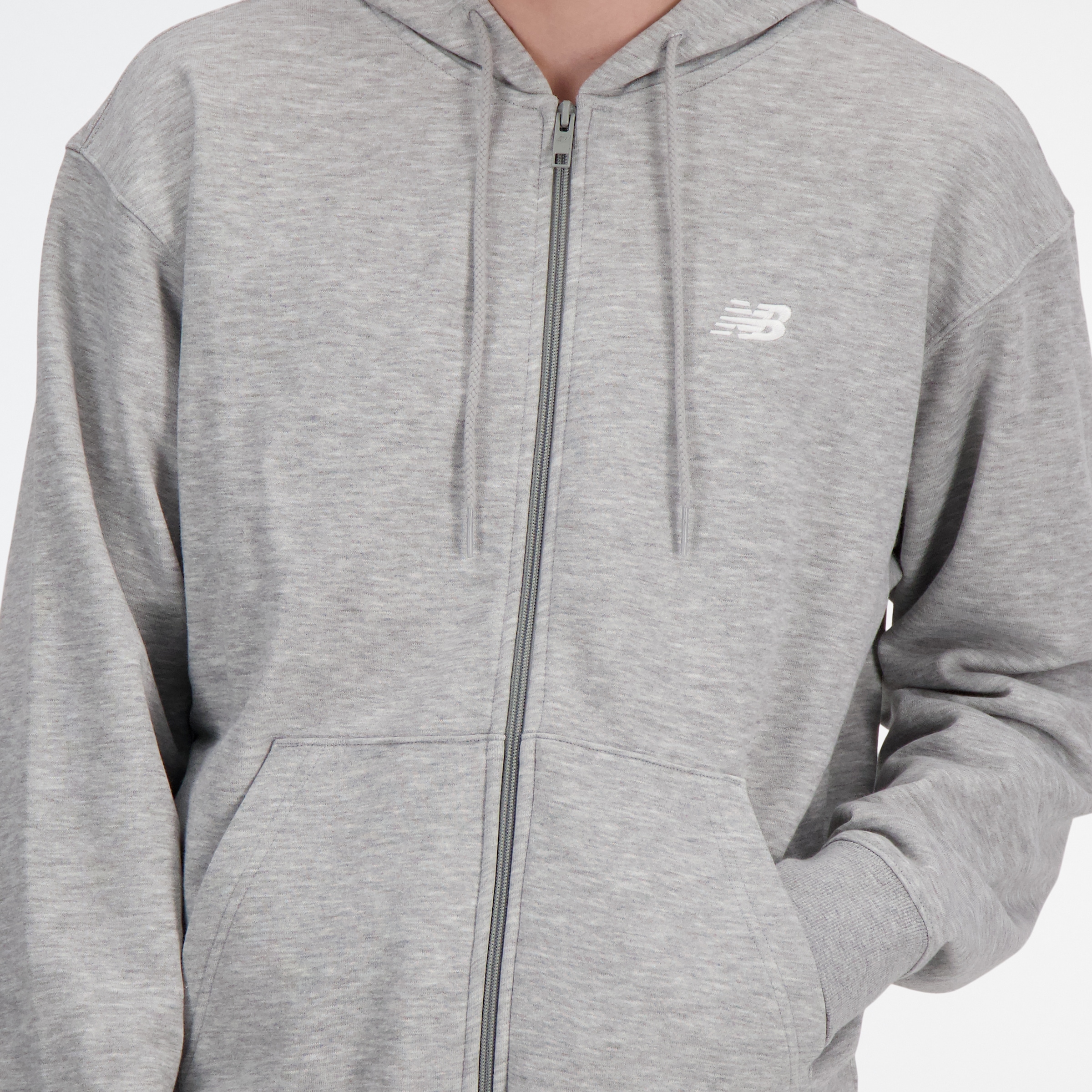 New Balance Kapuzensweatjacke mit Kapuze, aus Baumwolle und Polyester, in den Grössen S bis XXL