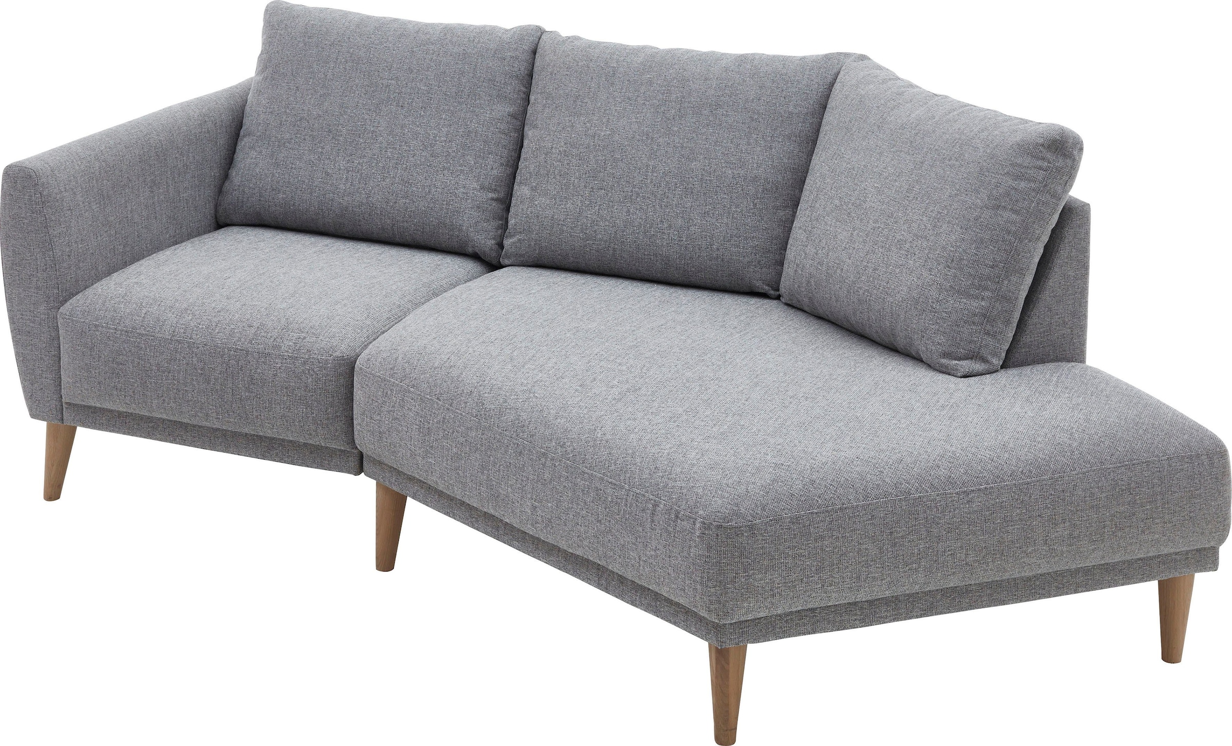 ATLANTIC home collection 2,5-Sitzer »Elvis«, Polsterecke mit offenem Ende im skandinavischen Stil, Massivholzfüsse