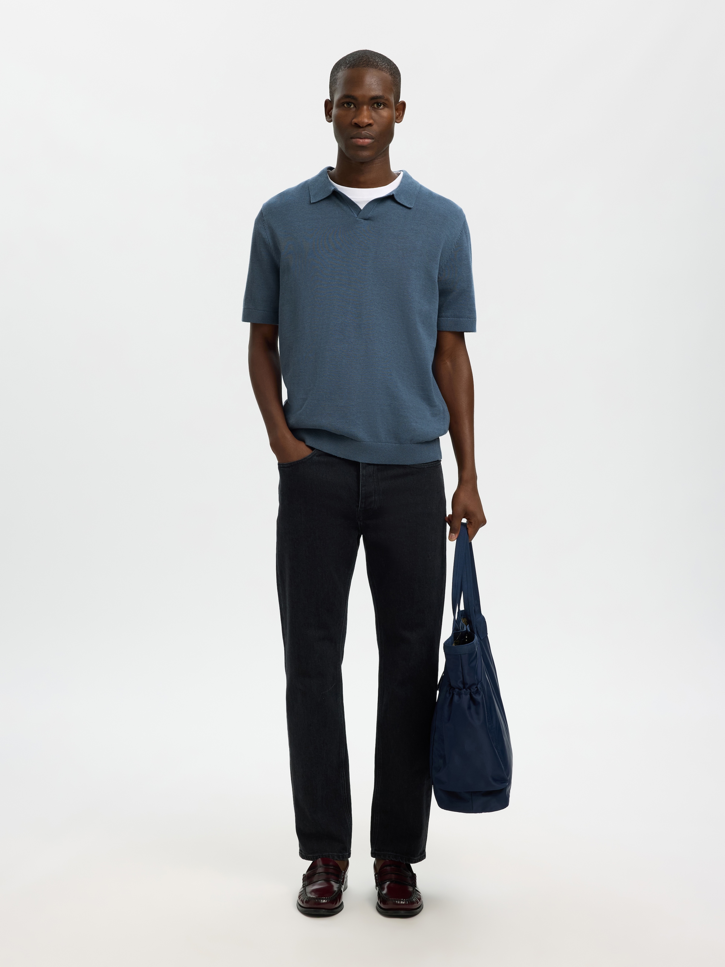 SELECTED Polo »SLHMATTIS SS KNIT SUN OPEN POLO NOOS«