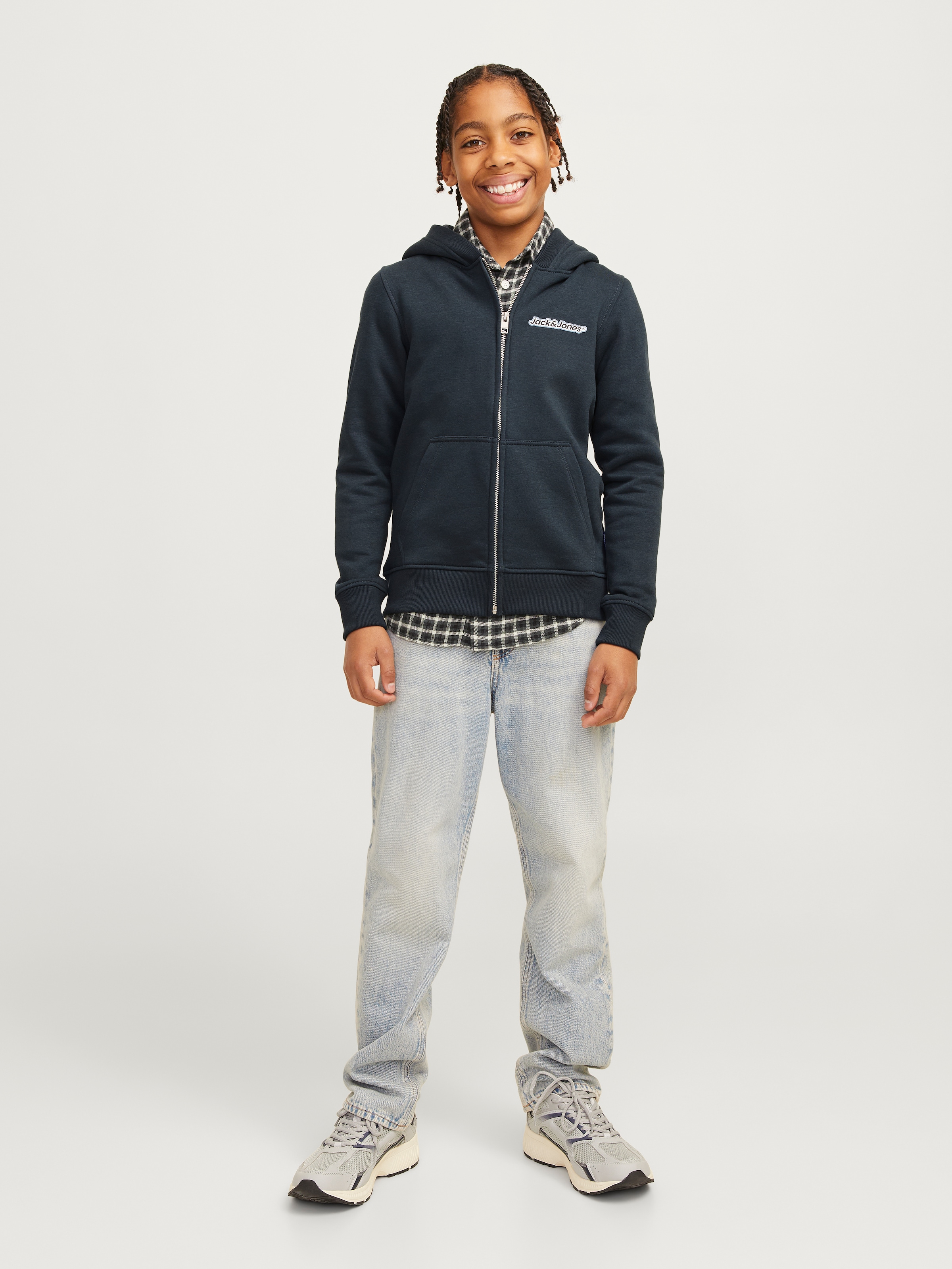 Jack & Jones Junior Kapuzensweatjacke »JORVESTERBRO NEWTON SWEATZIP HOOD BF JNR«