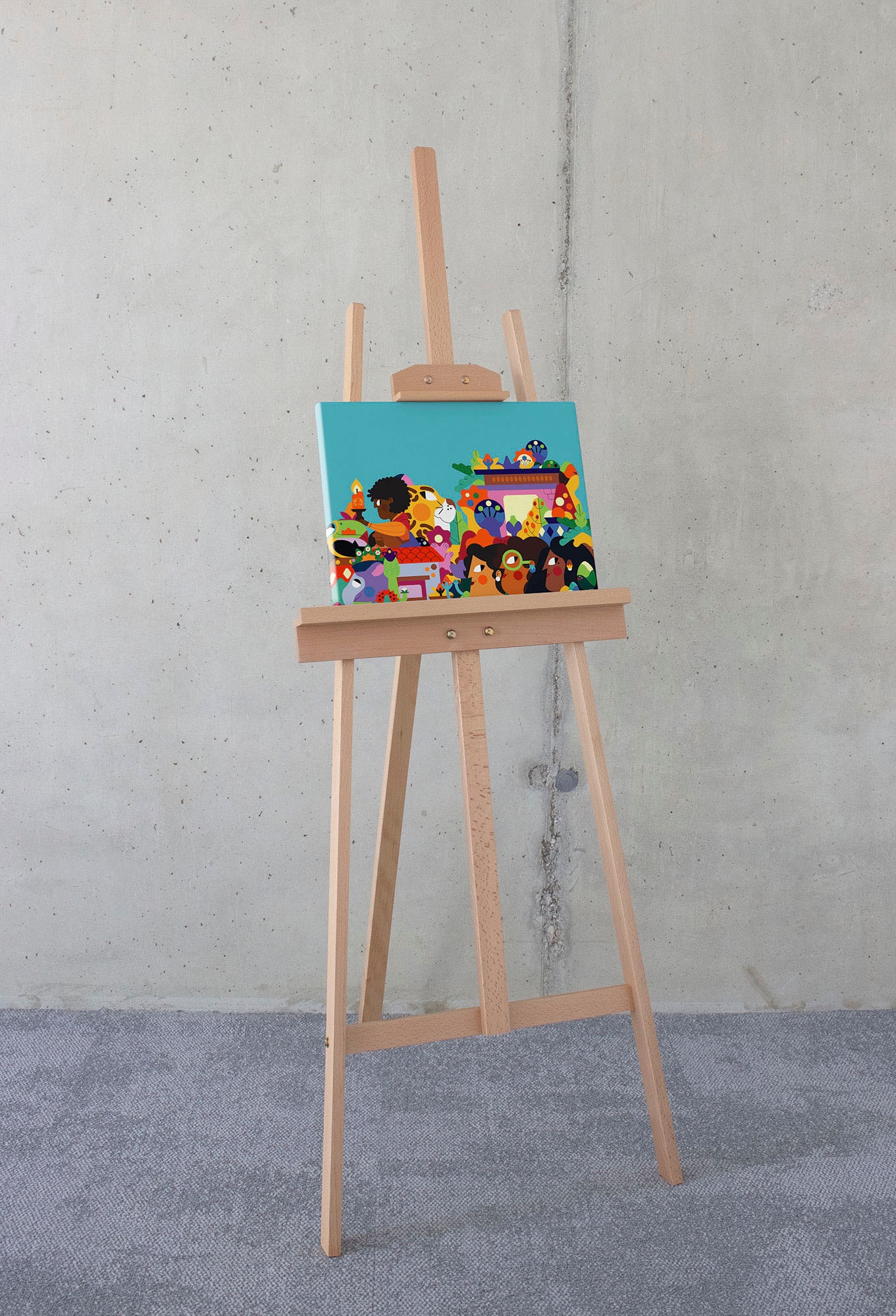 Image of Komar Leinwandbild "Encanto Colours of Columbia - Grösse 30 x 40 cm" Disney 30 x 40 cm (Breite x Höhe), 1 Stk. tlg. Keilrahmenbild mit Echtholzrahmen, Kinderzimmer