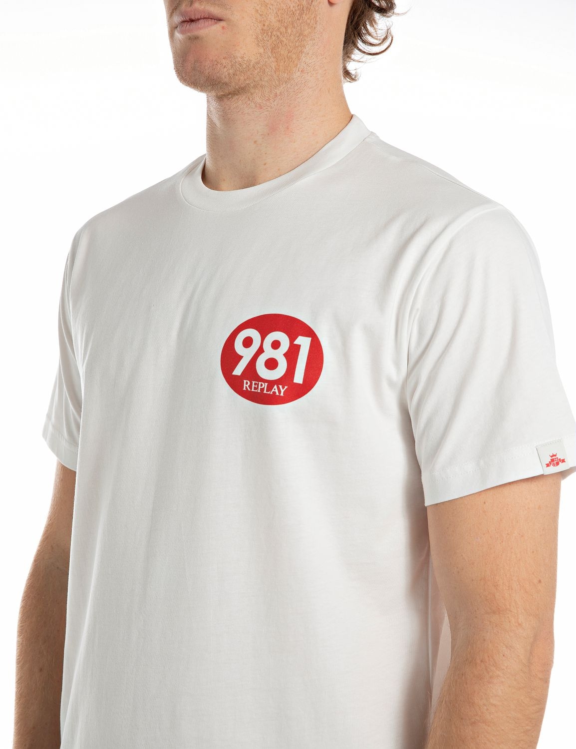 Replay T-Shirt, mit 981-Print auf der Brust
