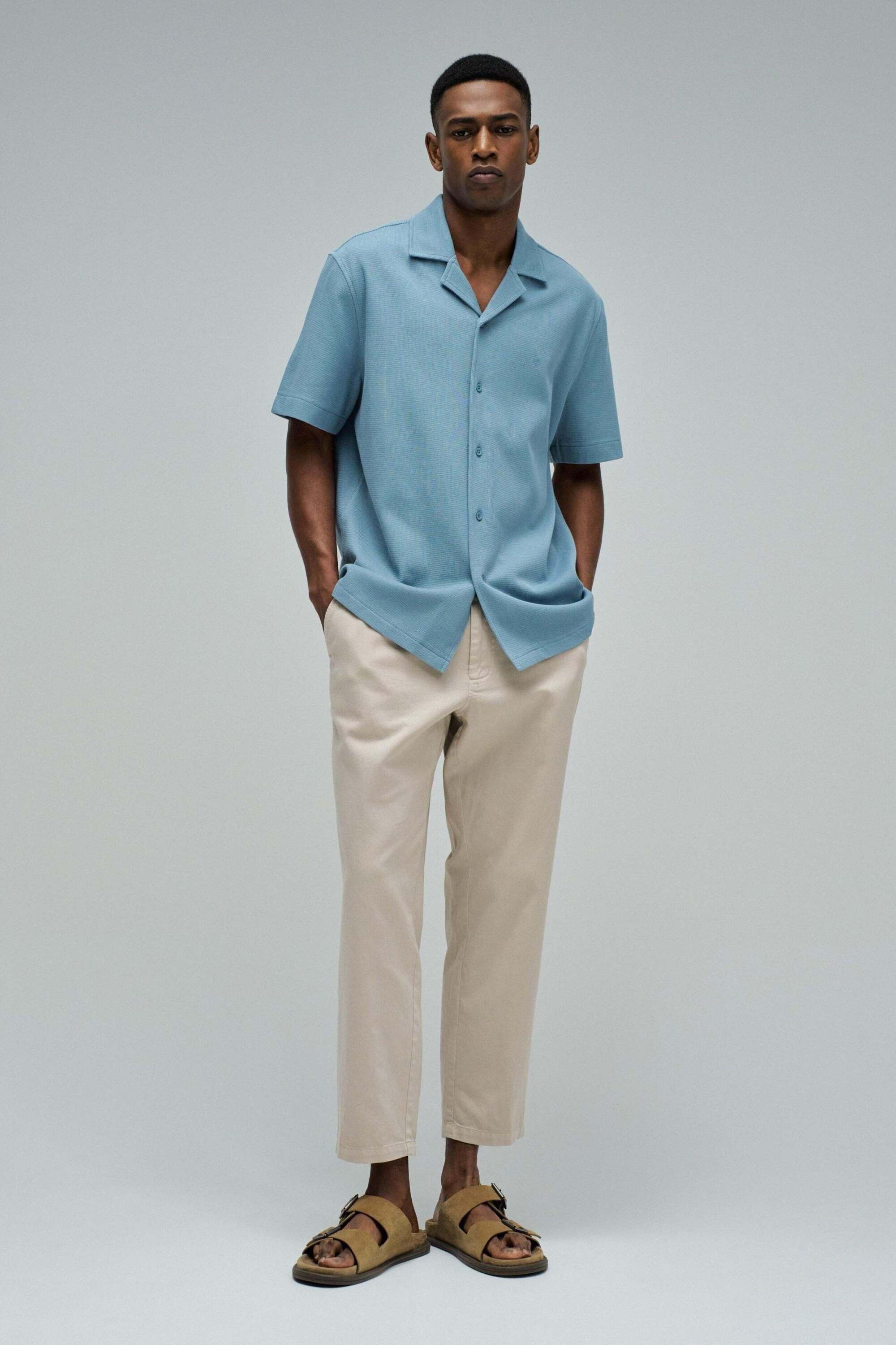 Salsa Chemise à manches courtes »Salsa Jeans Kurzarmhemd Textured Waffle«