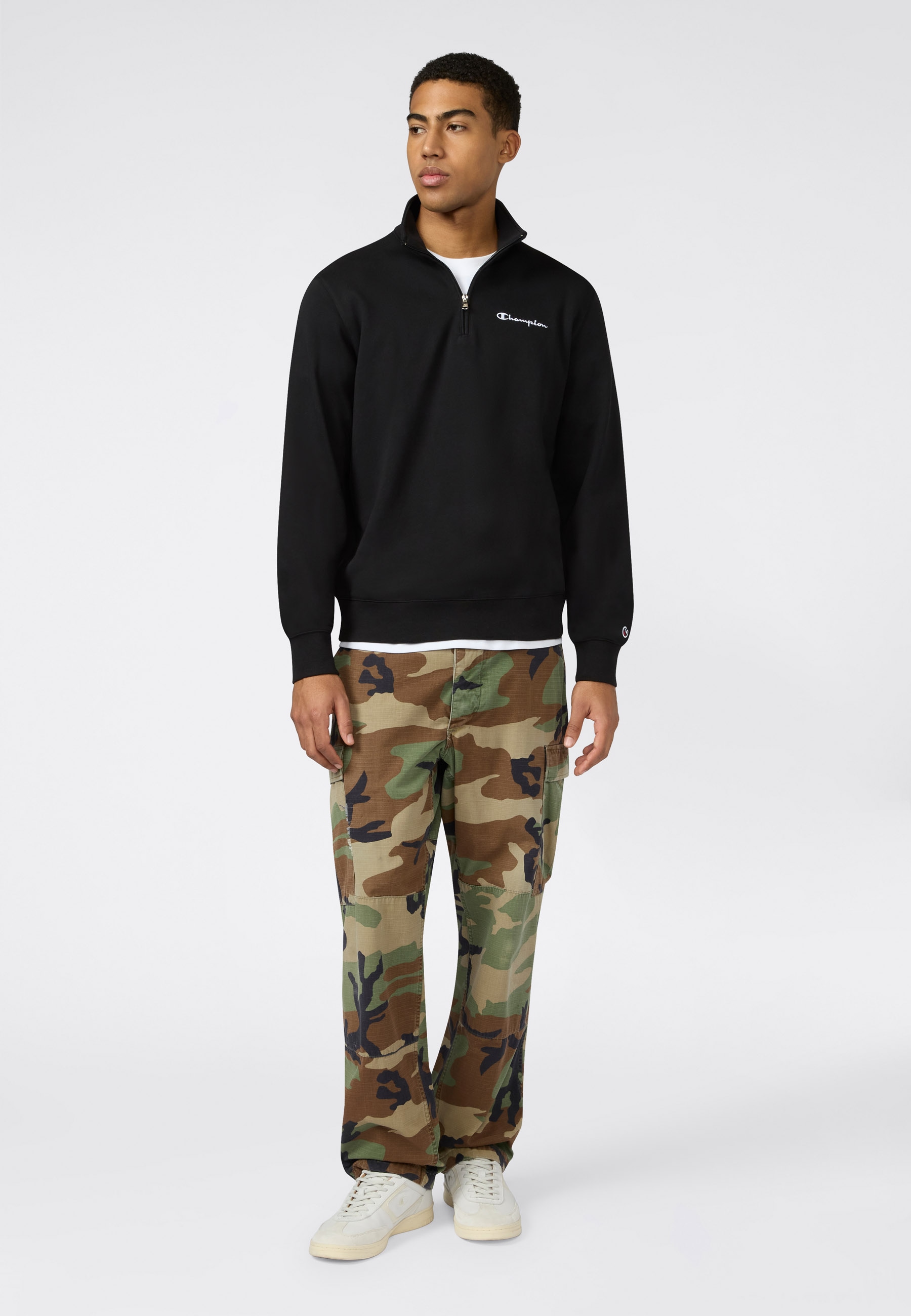 Champion Sweatshirt »ICONS CONTRAST Terry Half Zip Sweatshirt«, sportlicher Schnitt, Halb-Zip-Verschluss,
