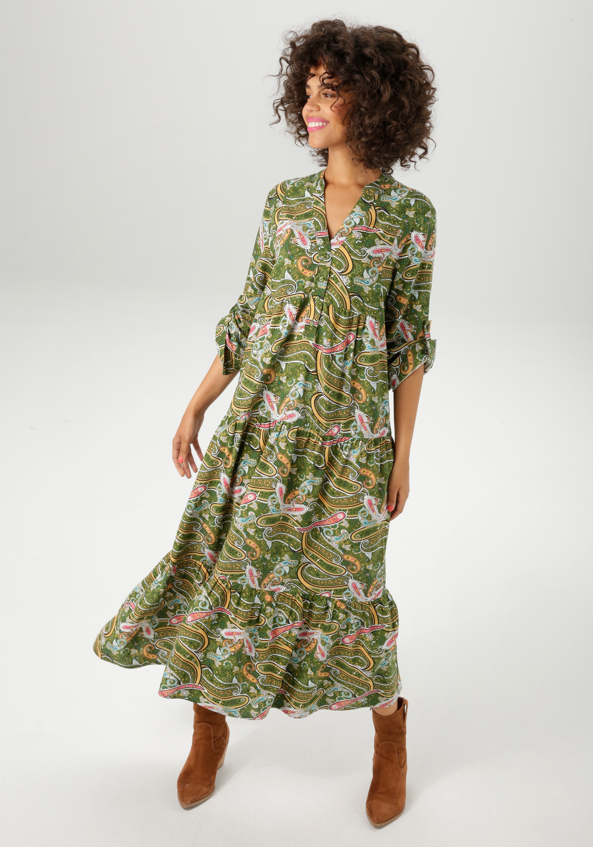 Image of Aniston CASUAL Maxikleid mit farbenfrohen Paisley-Muster bedruckt