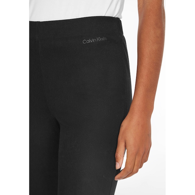 auf ♕ am versandkostenfrei Klein Calvin Calvin Branding Leggings LEGGING«, »STRETCH GABARDINE Bund dezentes Klein