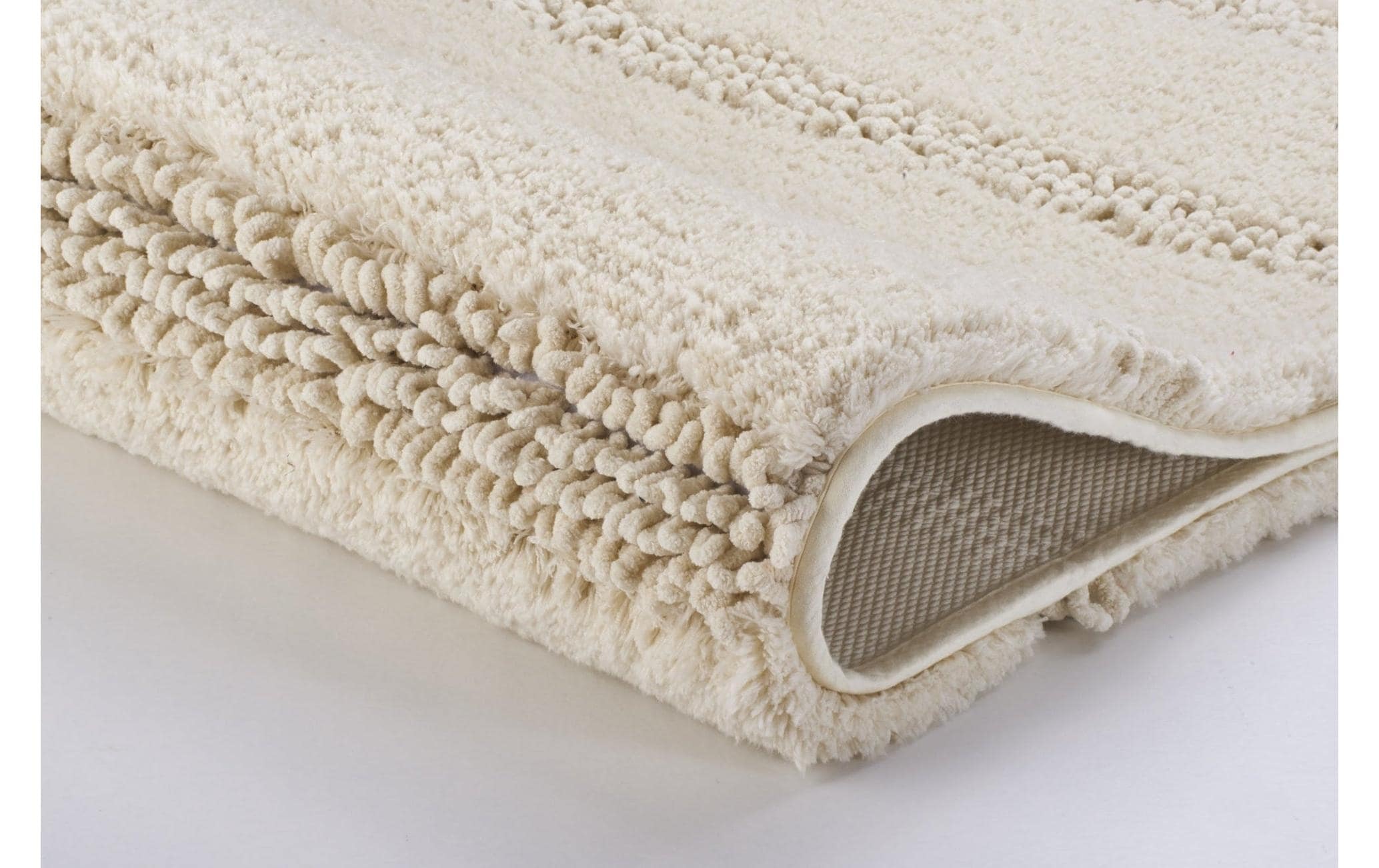 Kleine Wolke Tapis de bain »Monrovia« Höhe 23 mm revêtement antidérapant compatible chauffage au sol Badteppich, Uni Farben, gestreift, aus Mikrofaser, waschbar