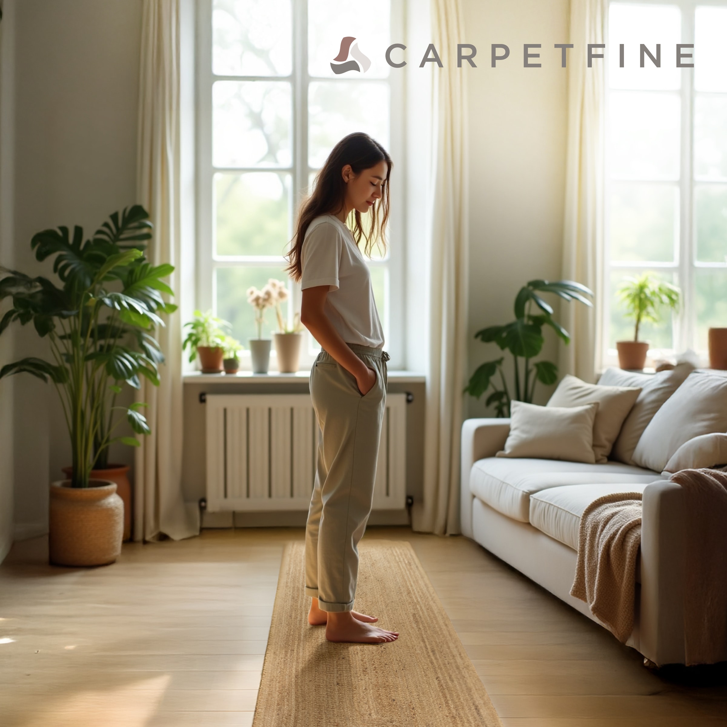 carpetfine Teppich »Nele Juteteppich Naturfaser«, rechteckig, 6 mm Höhe, geflochtener Wendeteppich aus 100% Jute, quadratisch und als Läufer