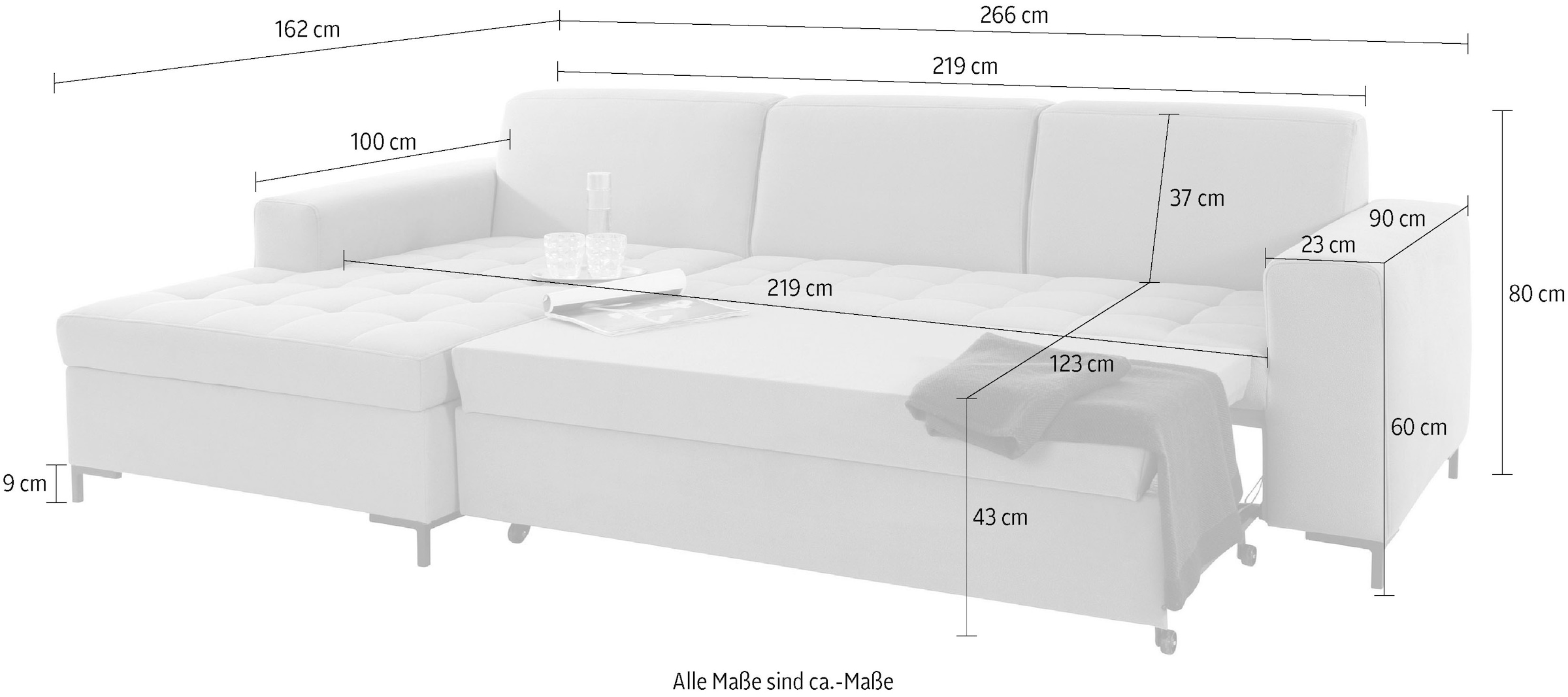 GOODproduct Ecksofa »Grazzo L-Form«, hochwertige Stoffe aus recyceltem Material, Steppung im Sitzbereich