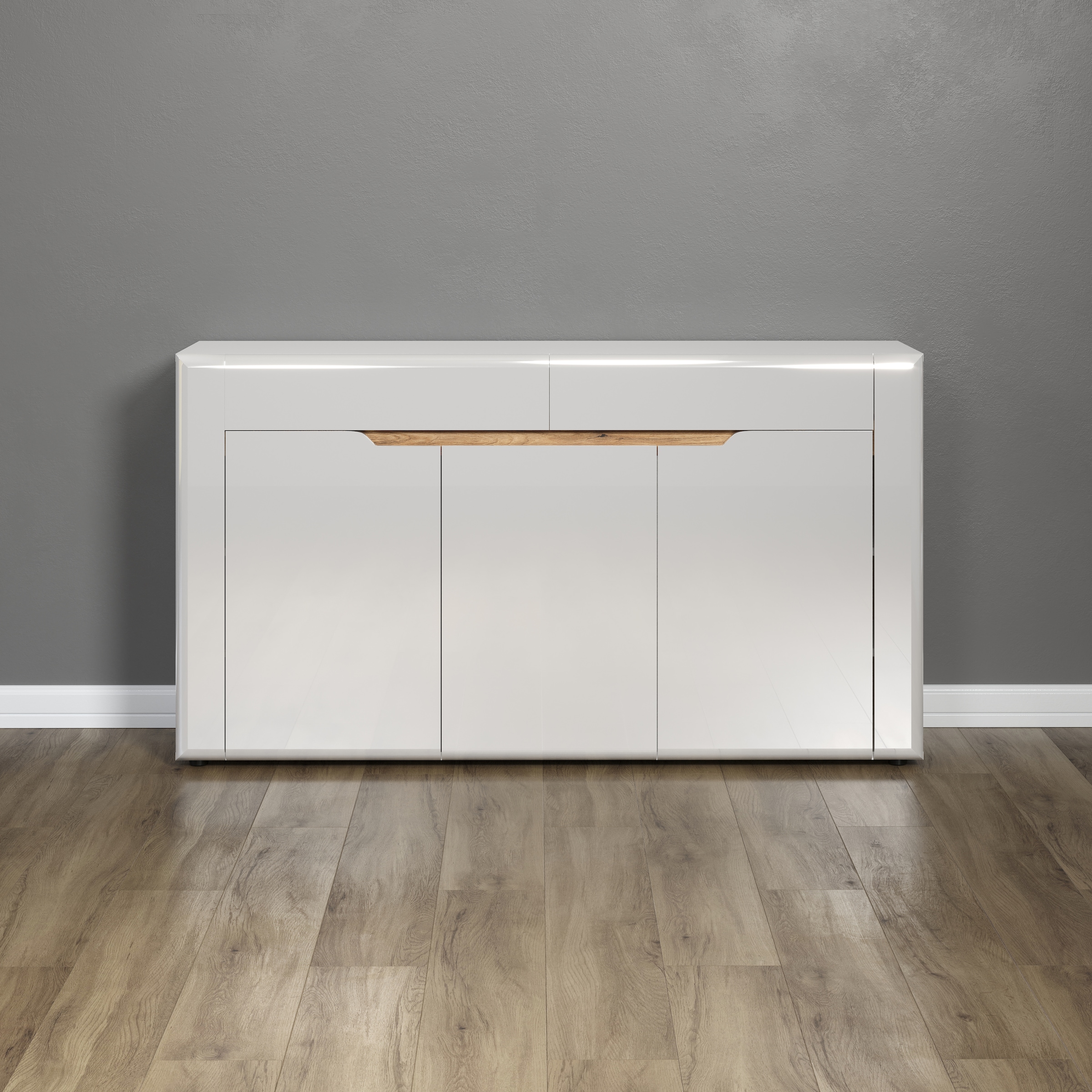 INOSIGN Sideboard »Graz«, (Packung, 1 St.), Masse aufgebaut (B/T/H in cm): 150/39/84 - Hochglanz Front