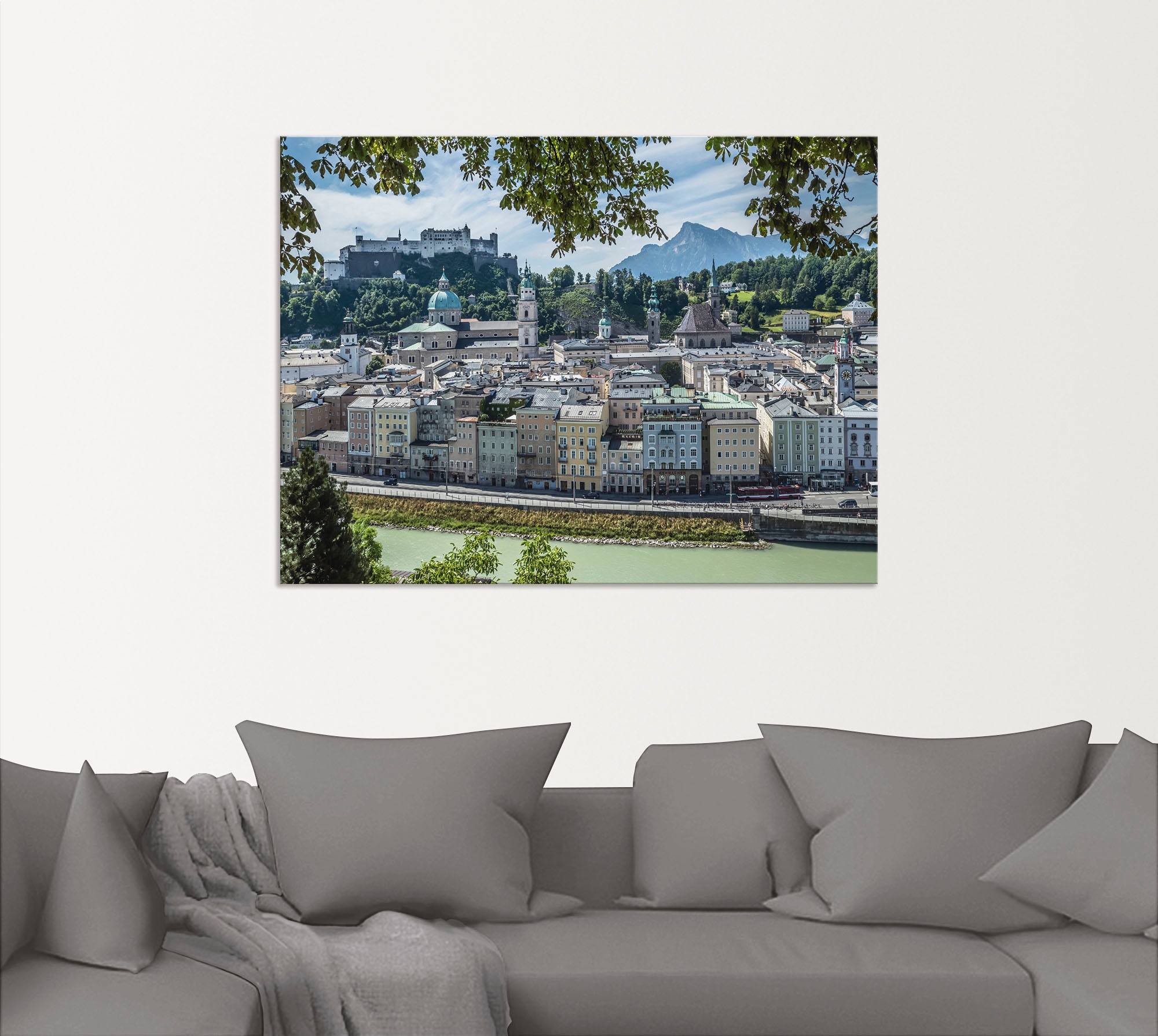 Artland Alu-Dibond-Druck »Salzburg Blick auf die Altstadt«, Österreich, (1 St.), für Innen- und Aussenbereich geeignet, Outdoorbild