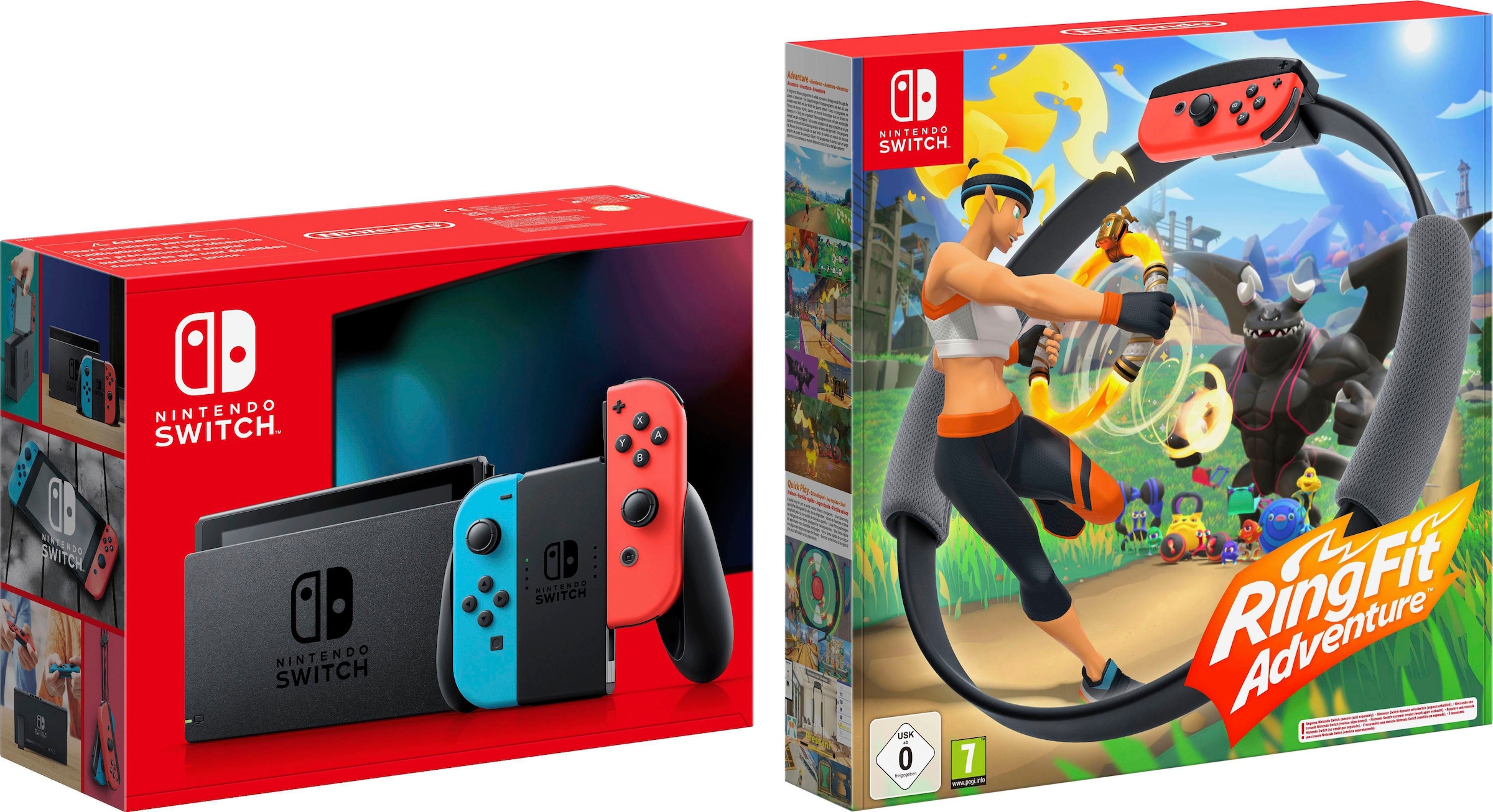 Nintendo Switch Konsolen-Set inkl. Ring Fit Adventure