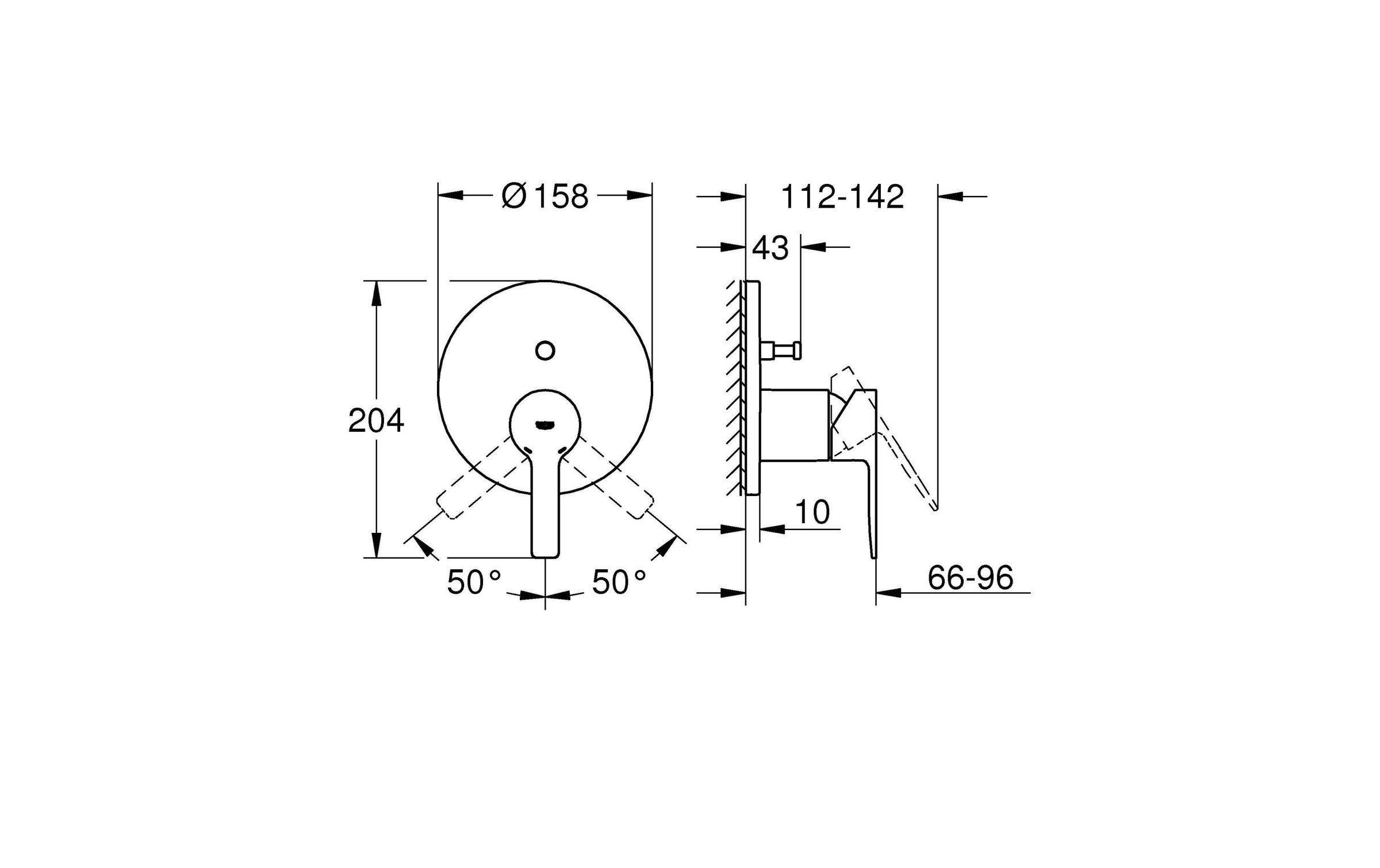 Grohe Badarmatur »Lineare Einhand Wannenbatterie«