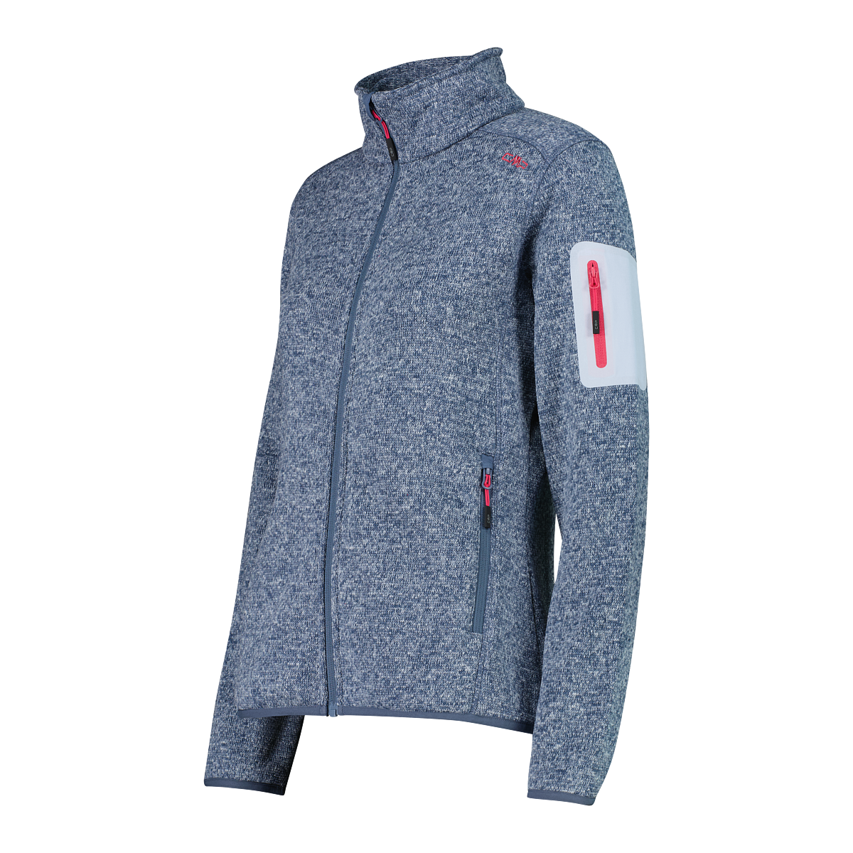 CMP Veste en laine polaire »KNITTED MELANGE FLEECE WOMAN JACKET« Wärmeisolierend & Schnell trocknend & Atmungsaktiv, Übergangsjacke
