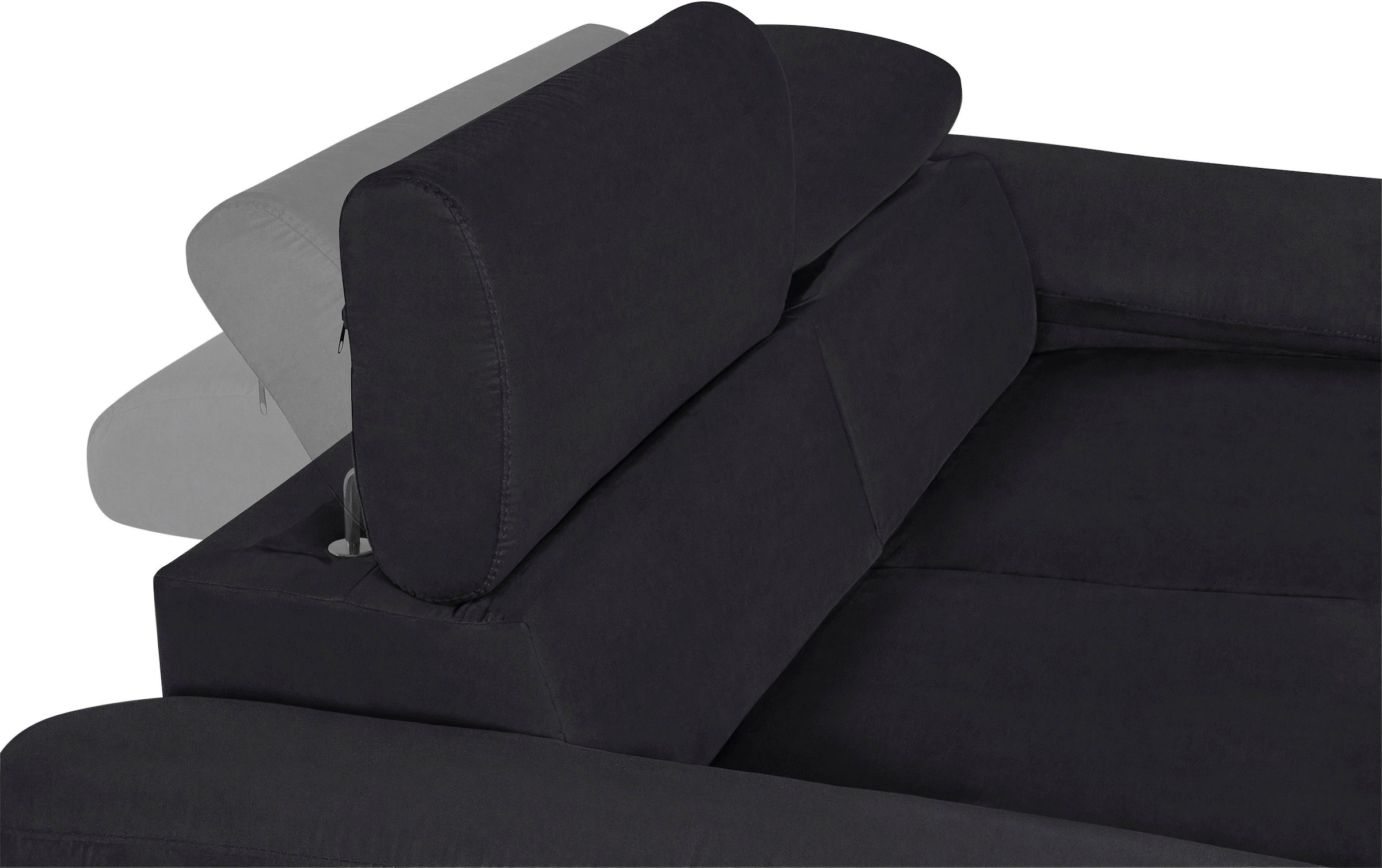 COTTA Polstergarnitur »Komaris«, (Set), Set bestehend aus: 2-Sitzer mit Kopfteilverstellung & Hocker