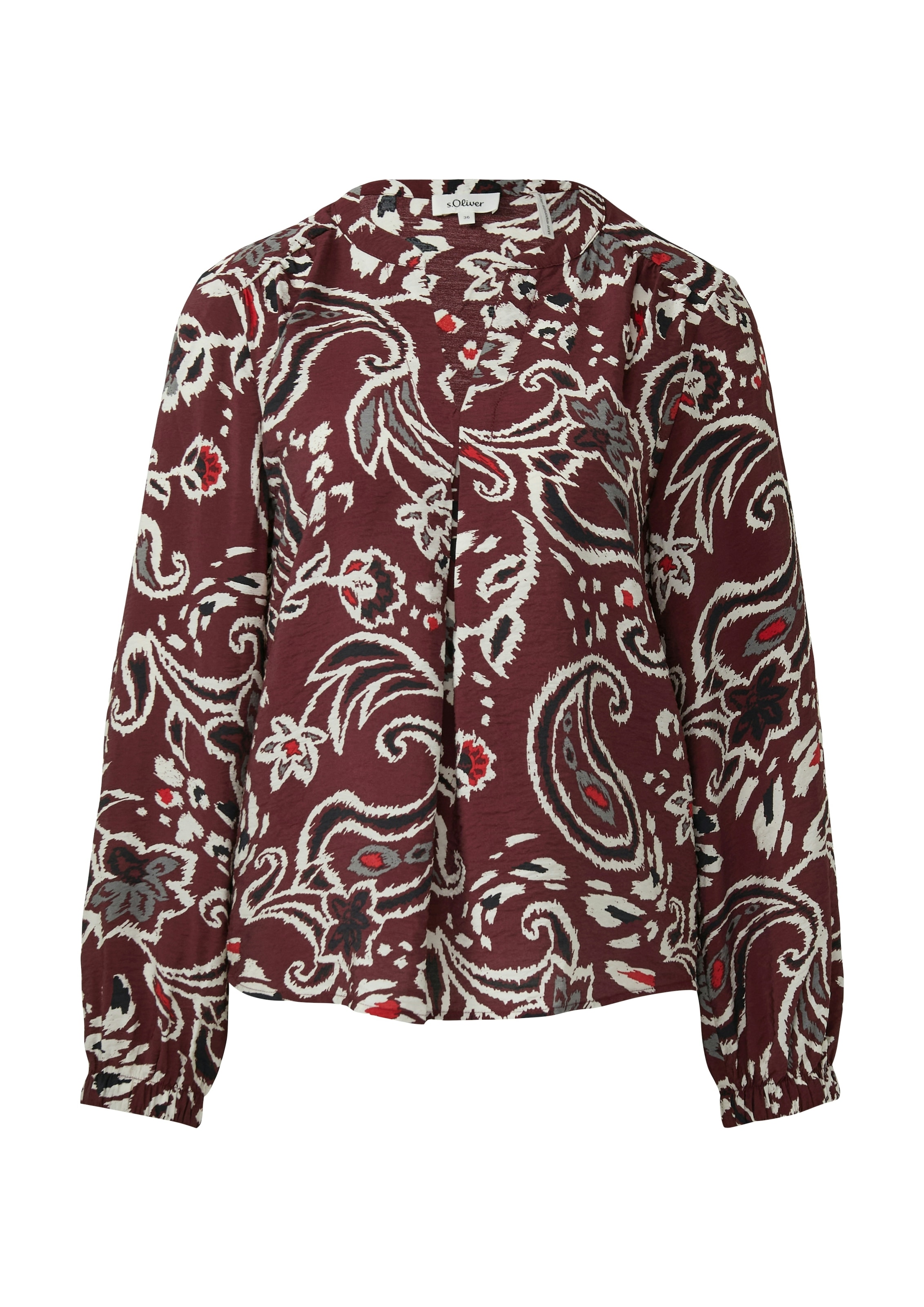 s.Oliver Blouse à manches longues avec motif floral