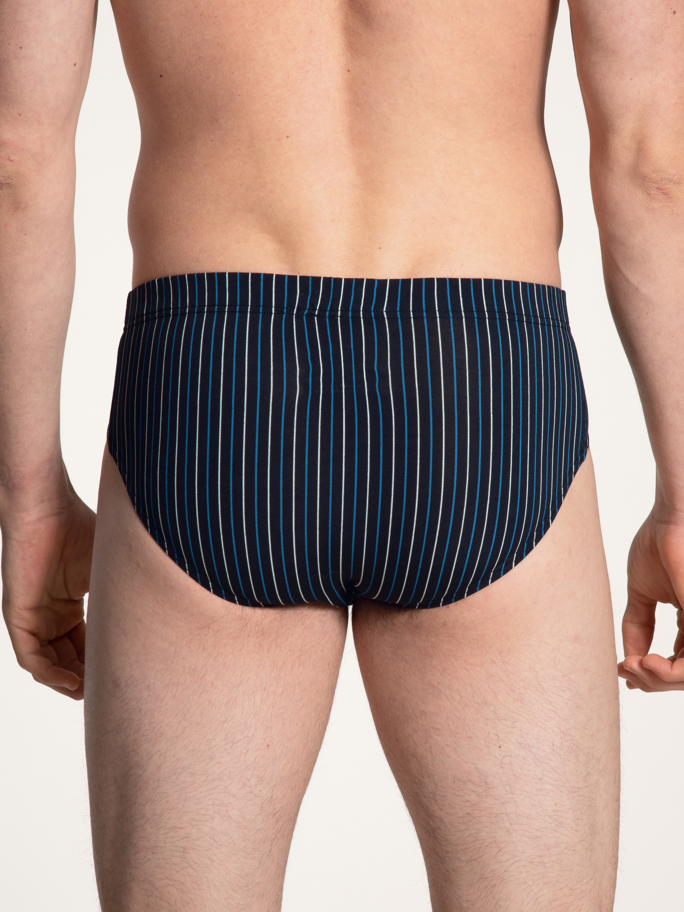 CALIDA Slip »Cotton Code«, weicher Elastikbund, Baumwollmix, Streifen-Design