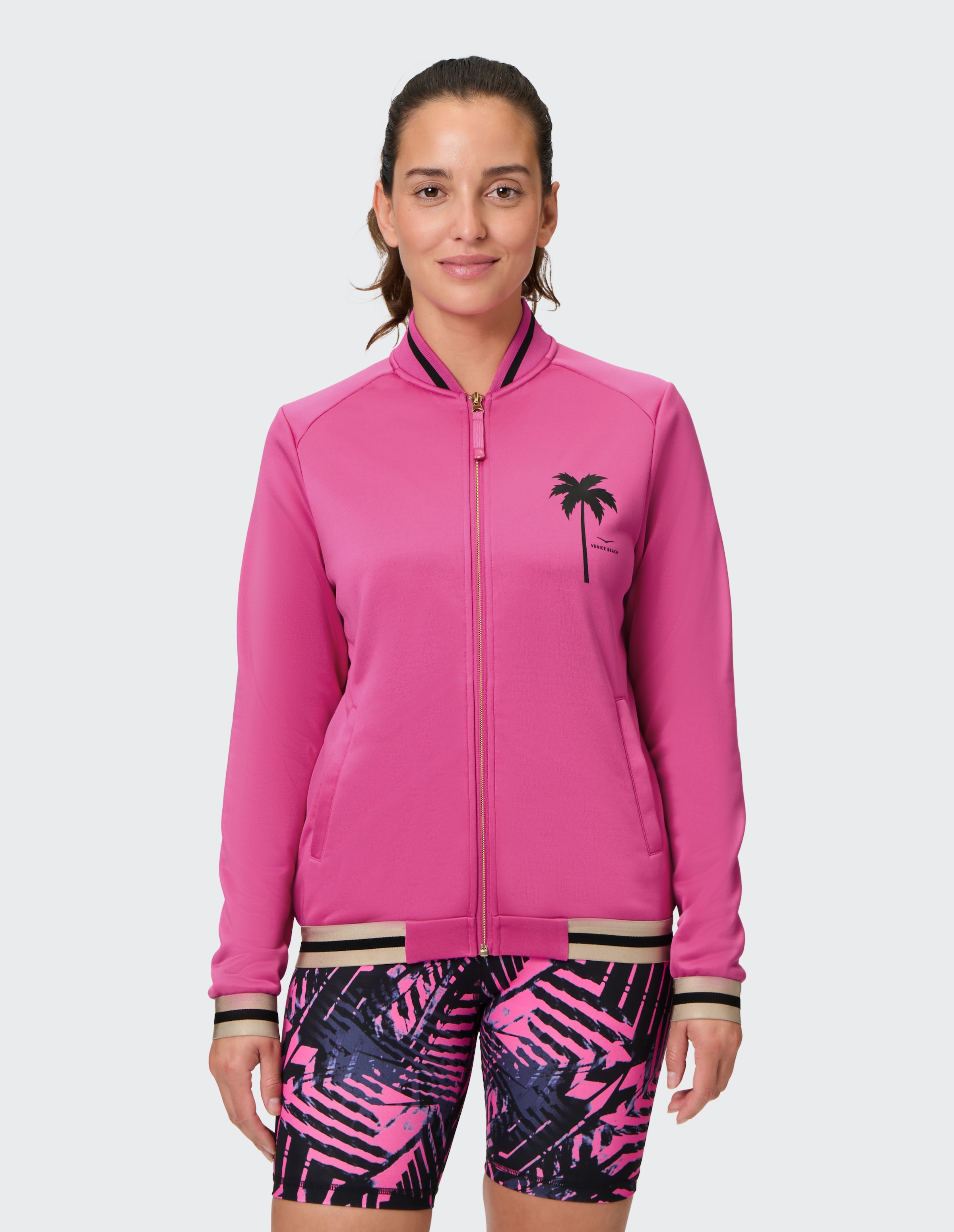 Image of Venice Beach Sweatjacke "BOMBERJACKE MONICA" sportlicher Stil, für Sportmode und aktive Anlässe, aus Polyester