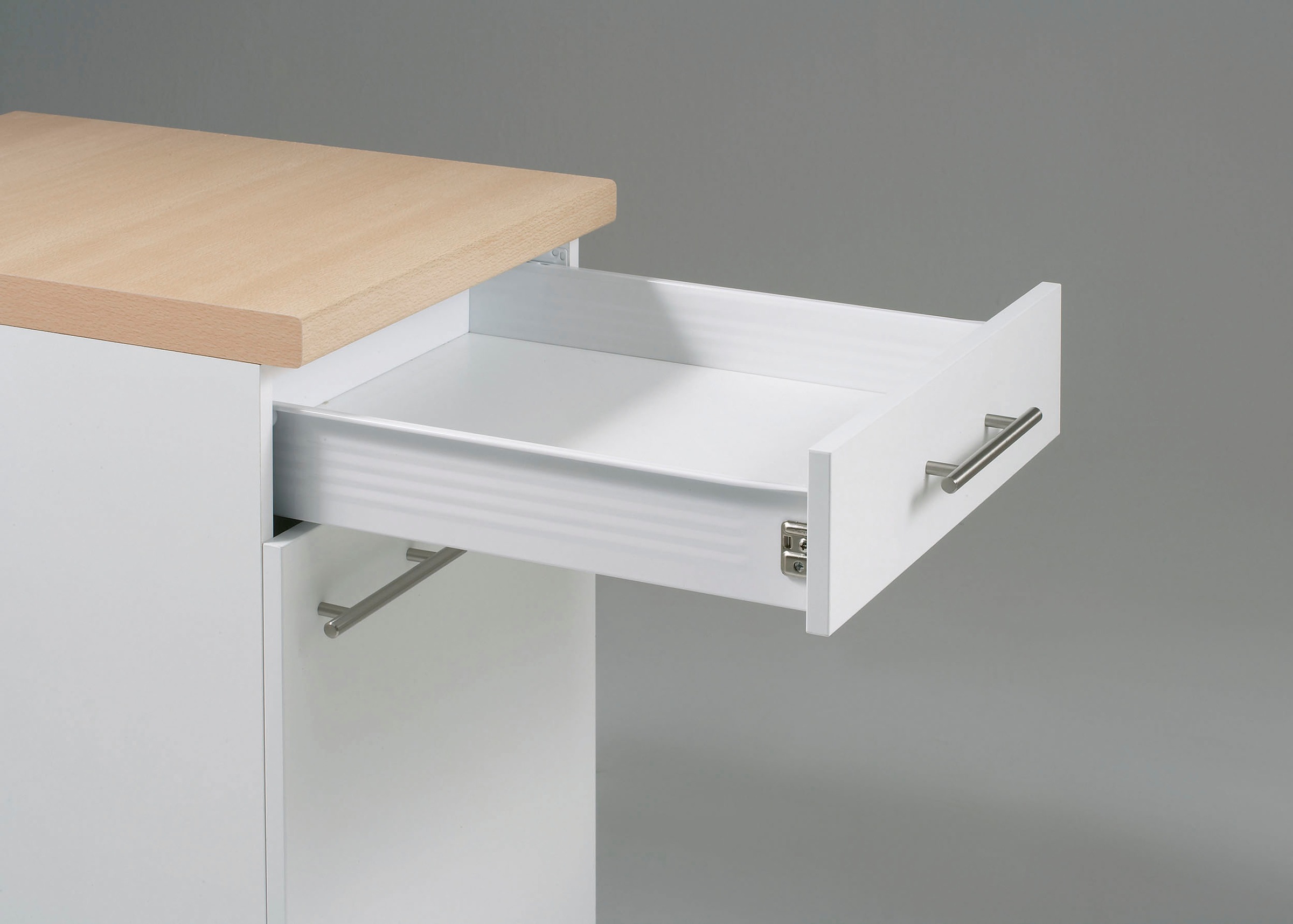 OPTIFIT Armoire à pharmacie Largeur 30 cm, avec 2 tiroirs, pieds réglables en hauteur