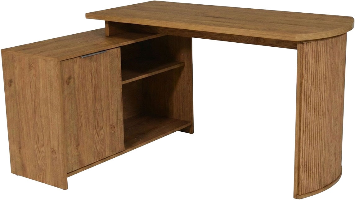 Jahnke Bureau d'angle »MOON C 14 E« Bureau d'angle, montage réversible, 2 compartiments, largeur : 140 cm