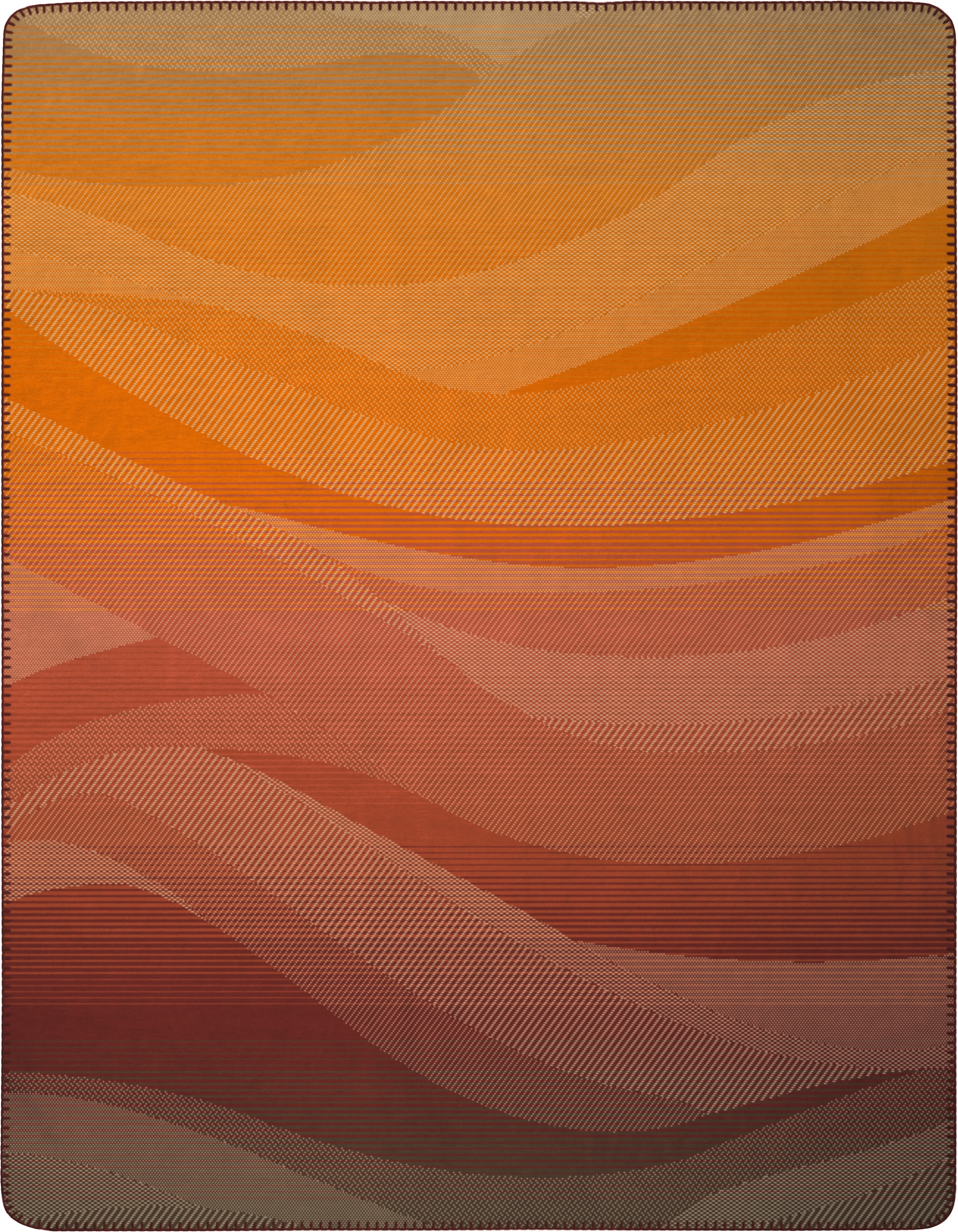 Image of Biederlack Wohndecke "Sunset Drift" mit Zierstich