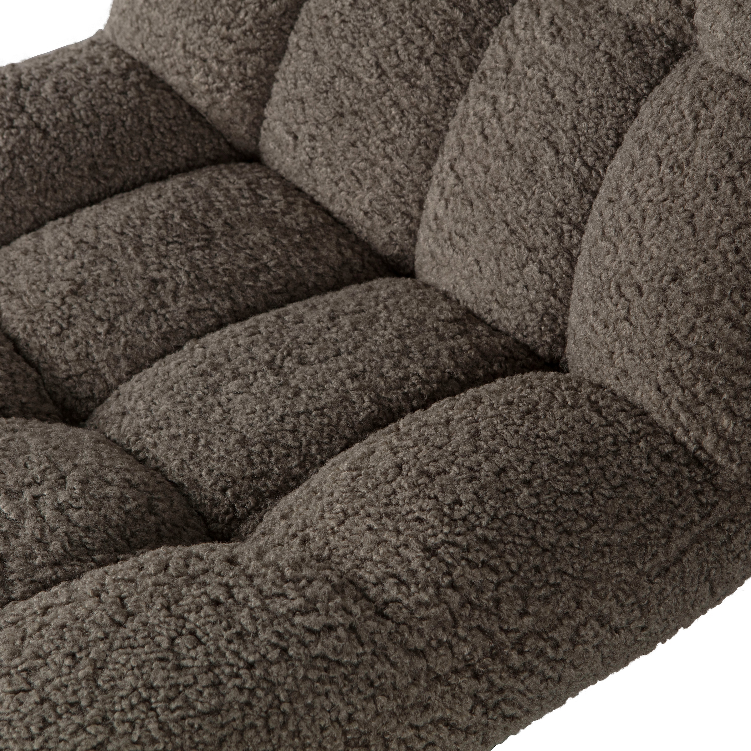 WOOOD Fauteuil pivotant »Job mit Teddy-Bezug und Drehmechanismus B 70 x T 85 x H 101 cm« Très haute résistance à l'usure, capacité de charge 140 kg, mécanisme de rotation à 360°