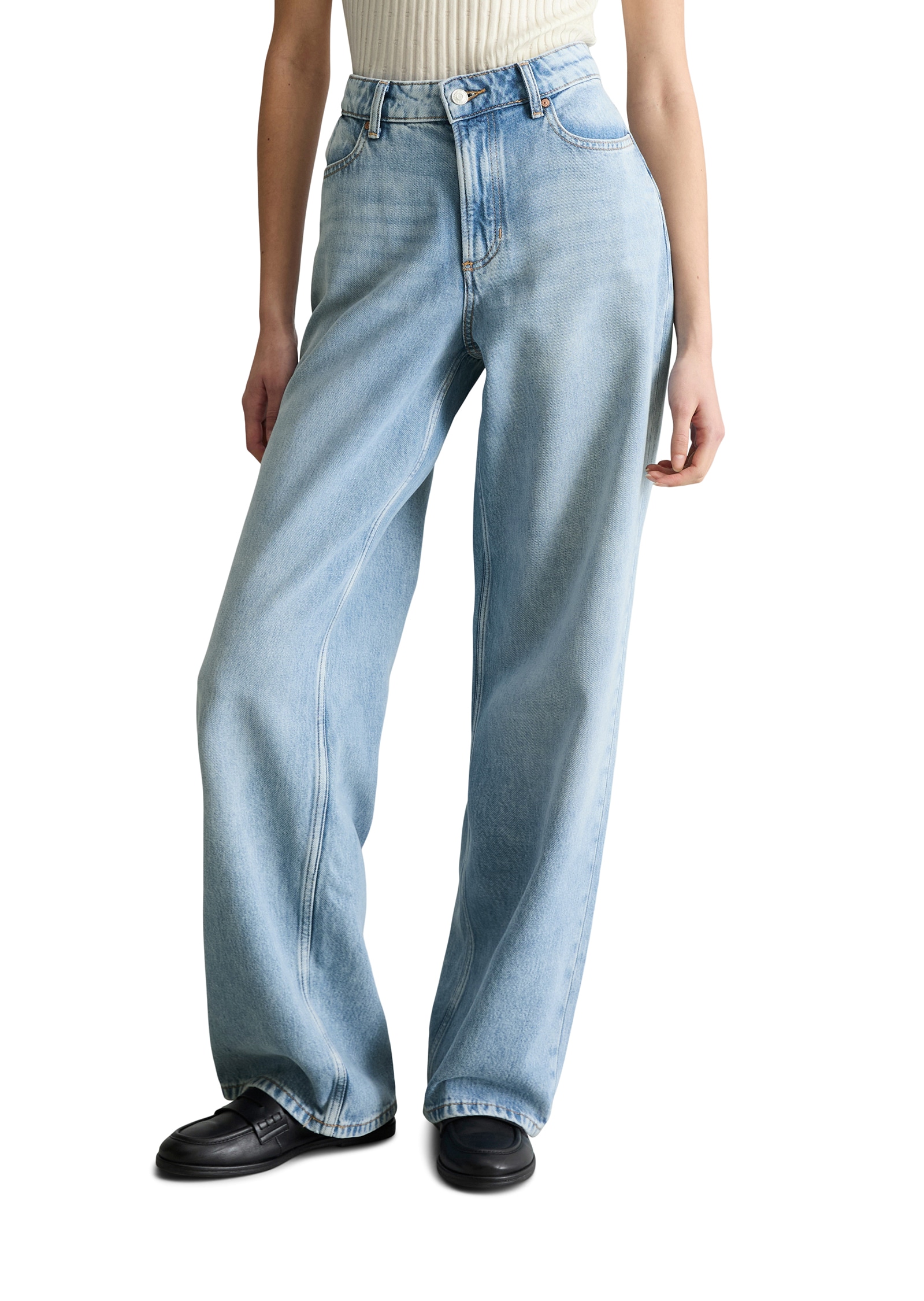 Image of Marc OPolo DENIM Weite Jeans Model Tomke wide aus weichem Lyocell-Organic-Cotton-Mix