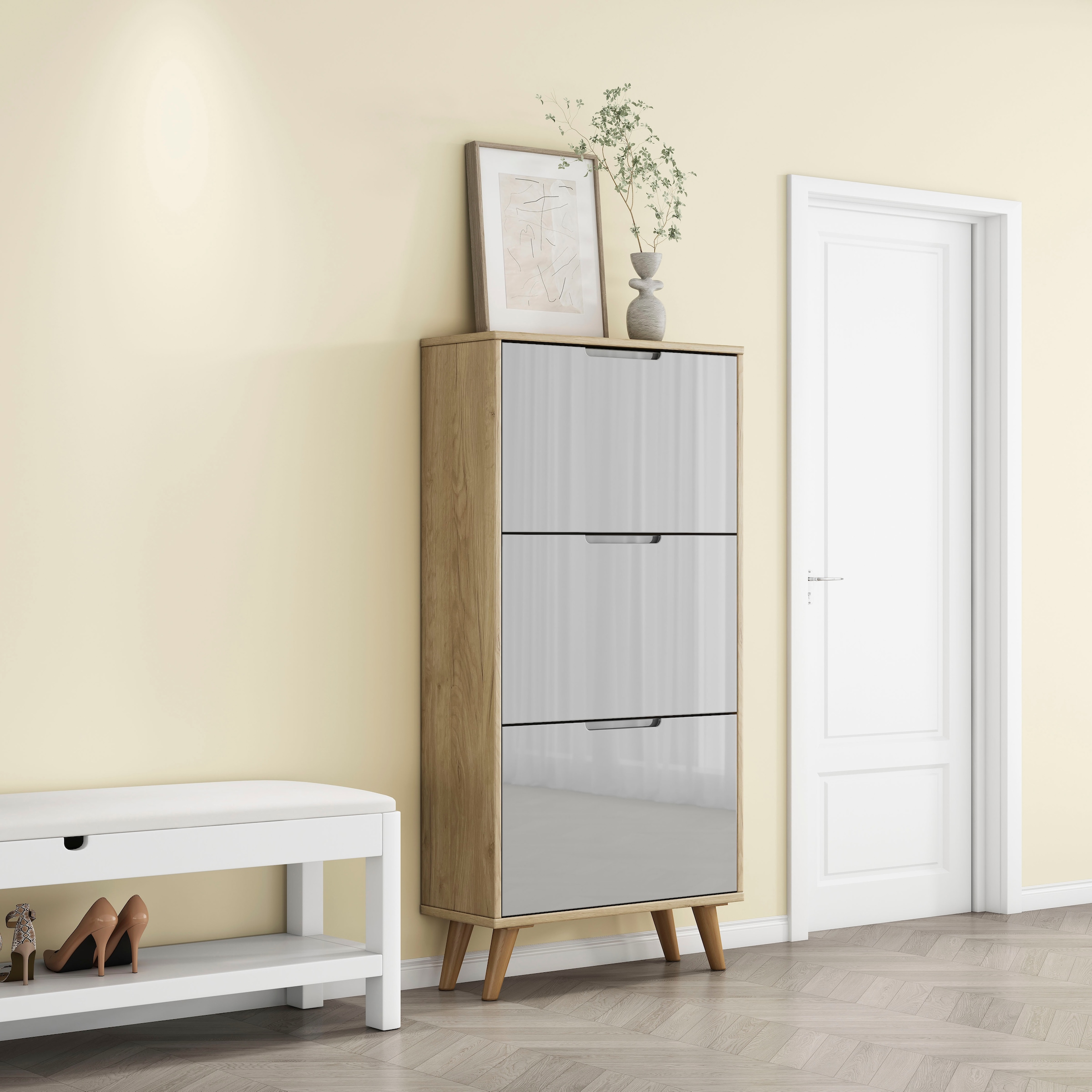 GOODproduct Schuhschrank »Lund« FSC-zertifiziertem Holz, ABS-Kanten, Breite 62 cm