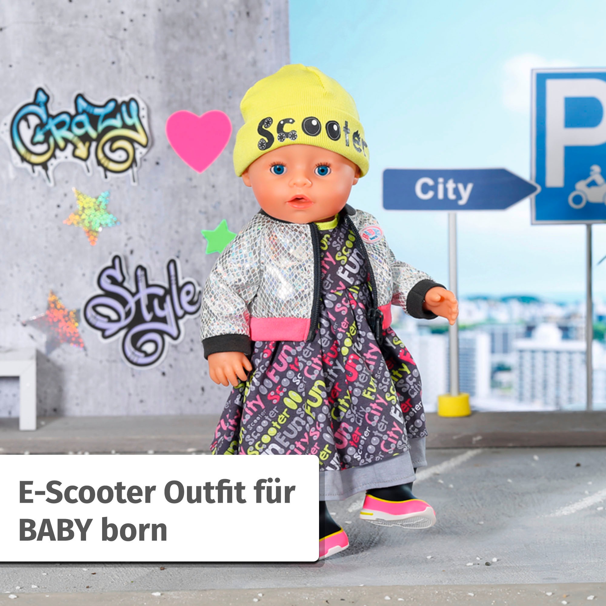 Baby Born Puppenkleidung »E-Scooter Outfit, 43 cm«