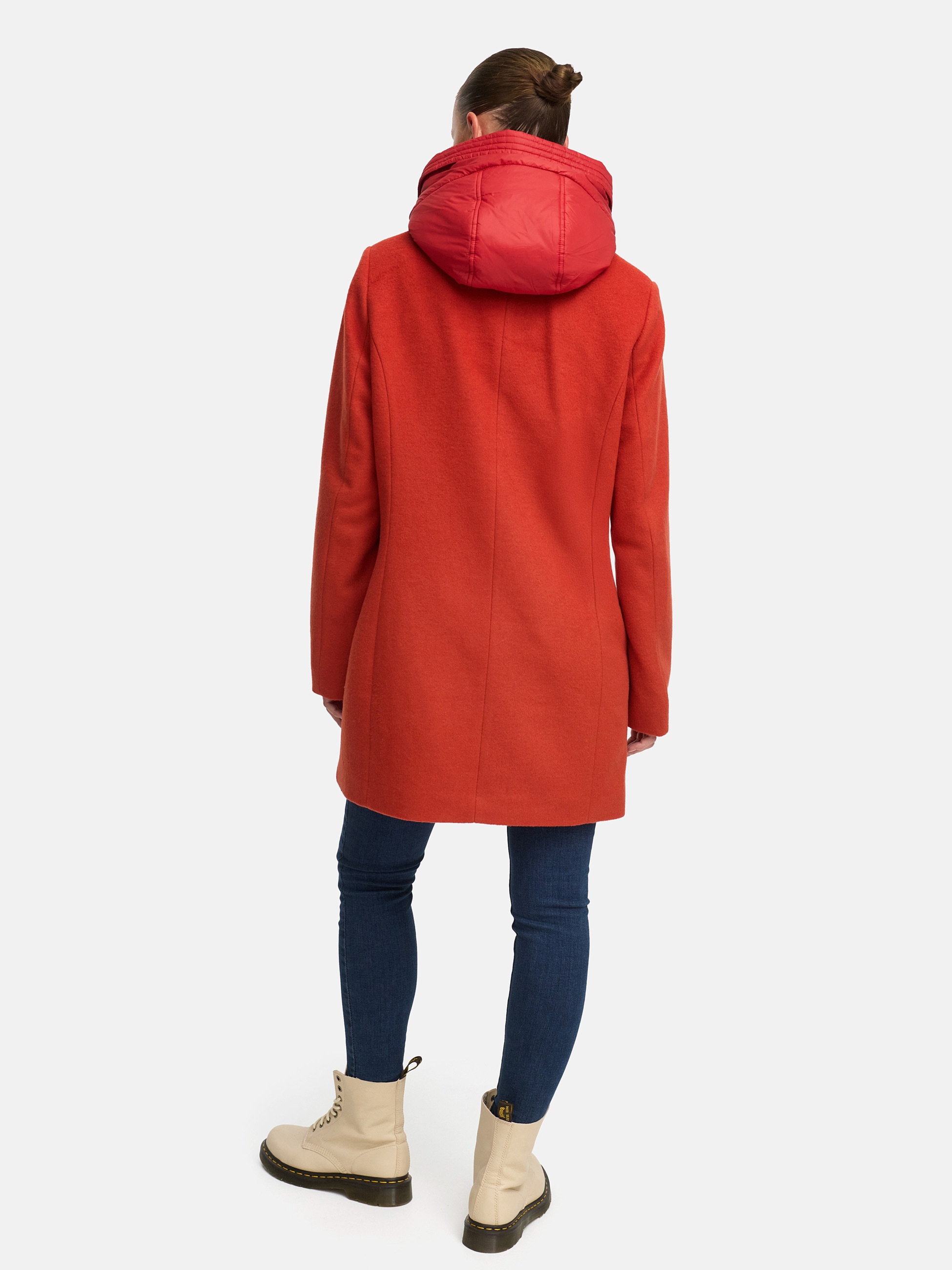 MANISA Wolljacke mit Kapuze mit herausnehmbarer Kapuze