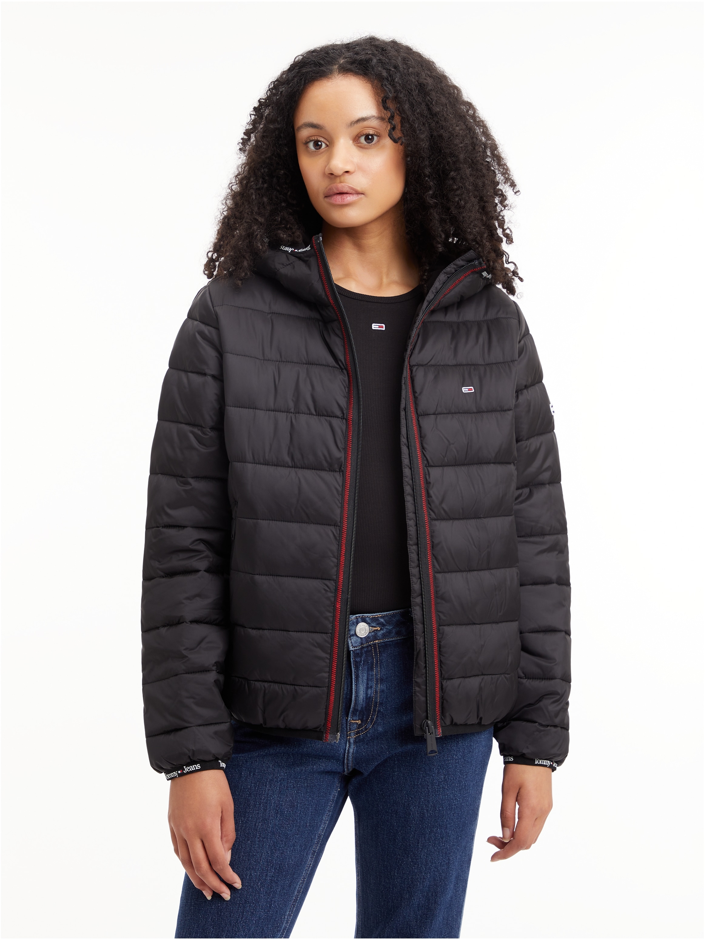 Steppjacke »TJW QUILTED TAPE HOODED JACKET«, mit Kapuze, mit Tommy Jeans...