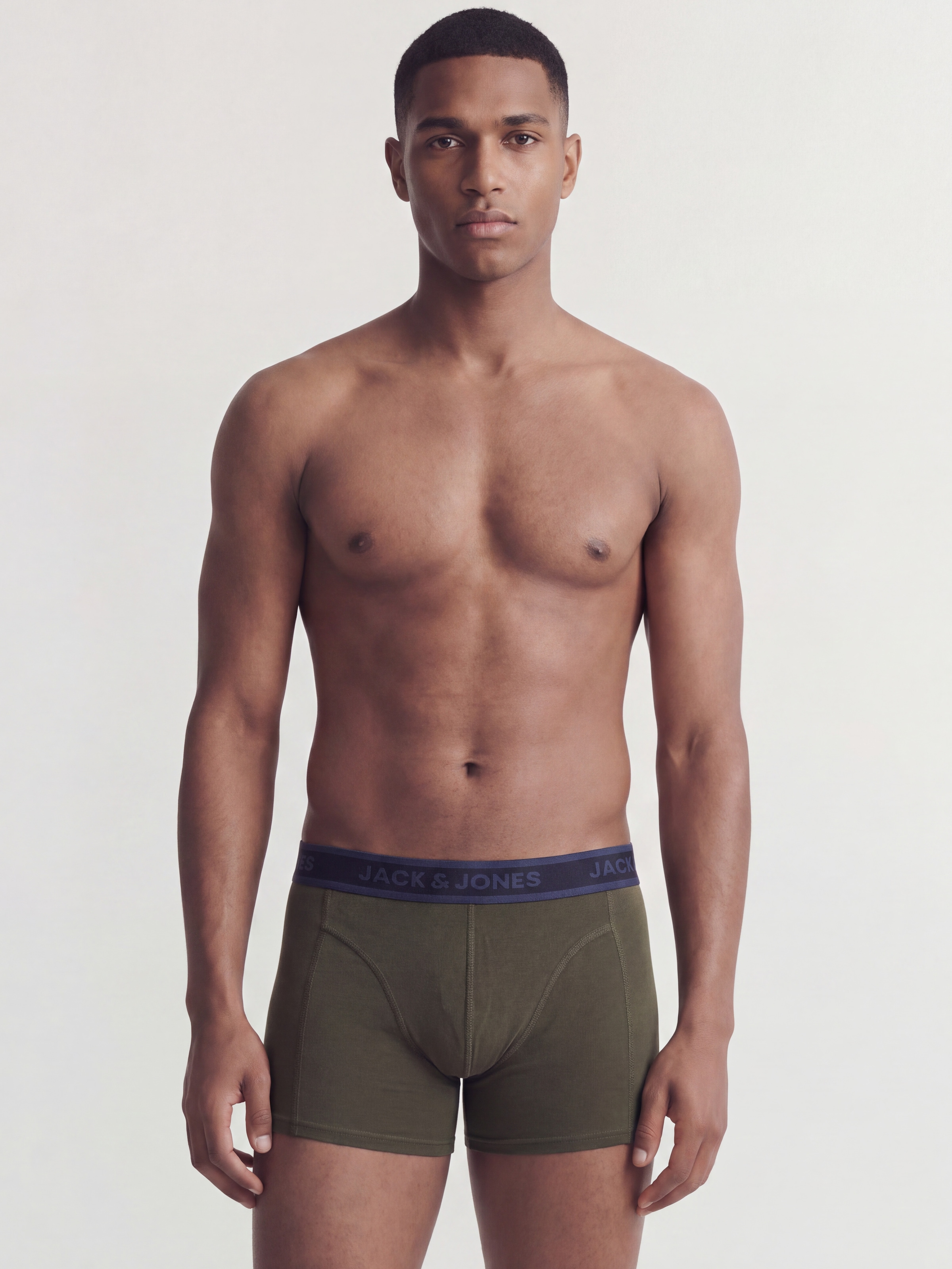 Jack & Jones Tronc »JACMAGNUS SOLID TRUNKS 5 PACK STYD« Paquet, 5 cuis Baumwollmischung, Logobund
