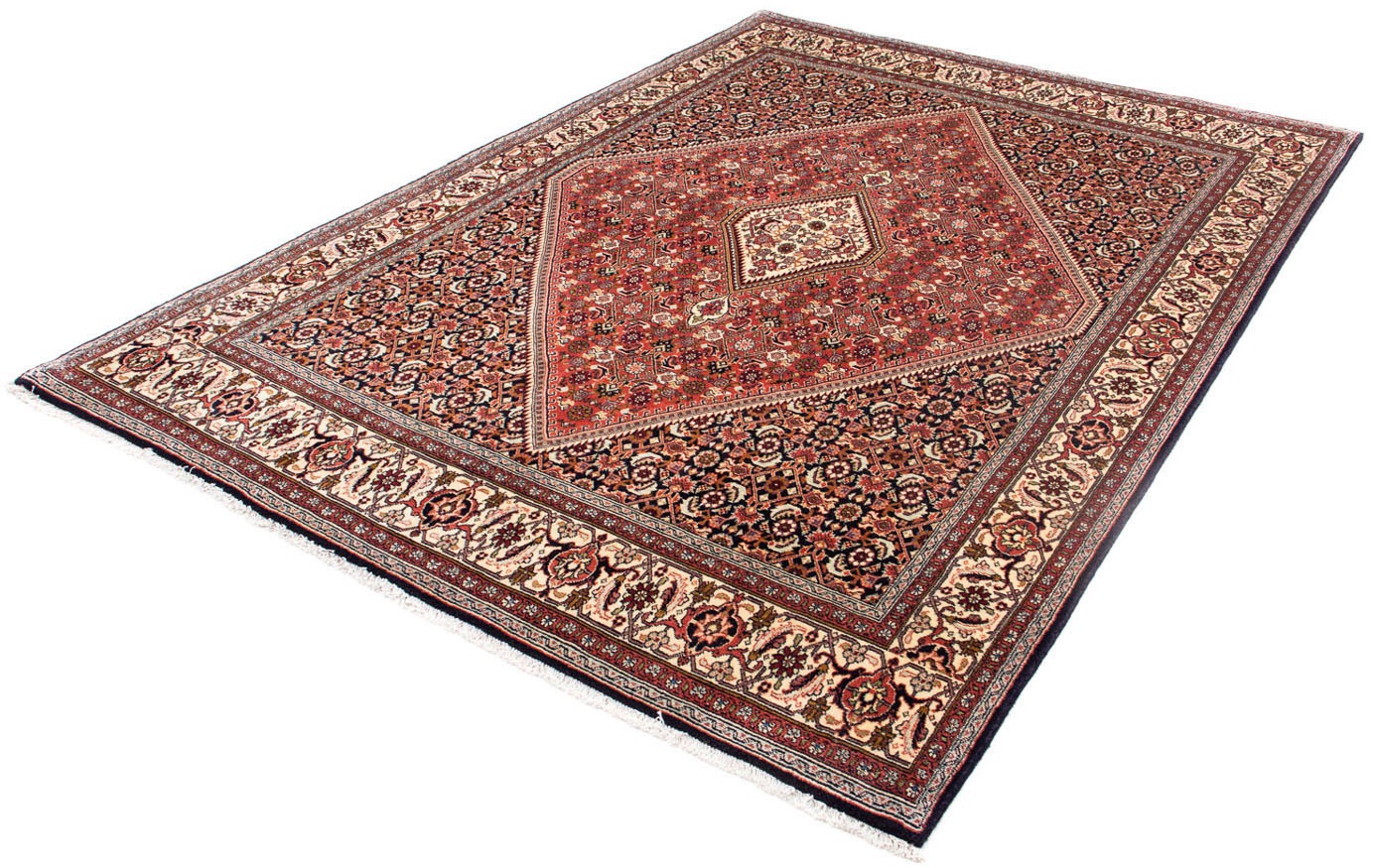 Image of morgenland Orientteppich »Perser - Bidjar - 254 x 176 cm - braun«, rechteckig, 15 mm Höhe, Wohnzimmer, Handgeknüpft, Einzelstück mit Zertifikat bei Ackermann Versand Schweiz