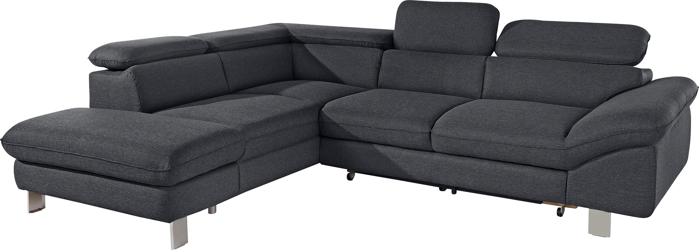 COTTA Polstergarnitur »Driver«, (Set, 2 tlg.), bestehend aus Ecksofa und Hocker, mit Kopfteilverstellung